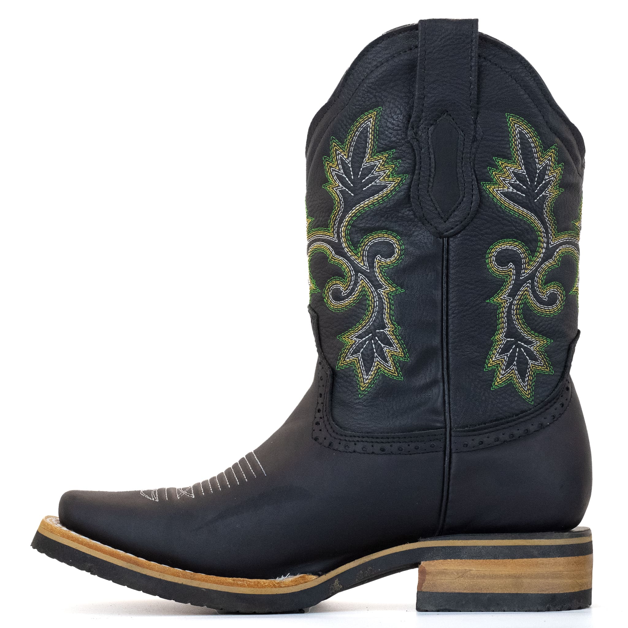 BOTA MAJOMA VAQUERA HORMA CUADRADA NEGRA