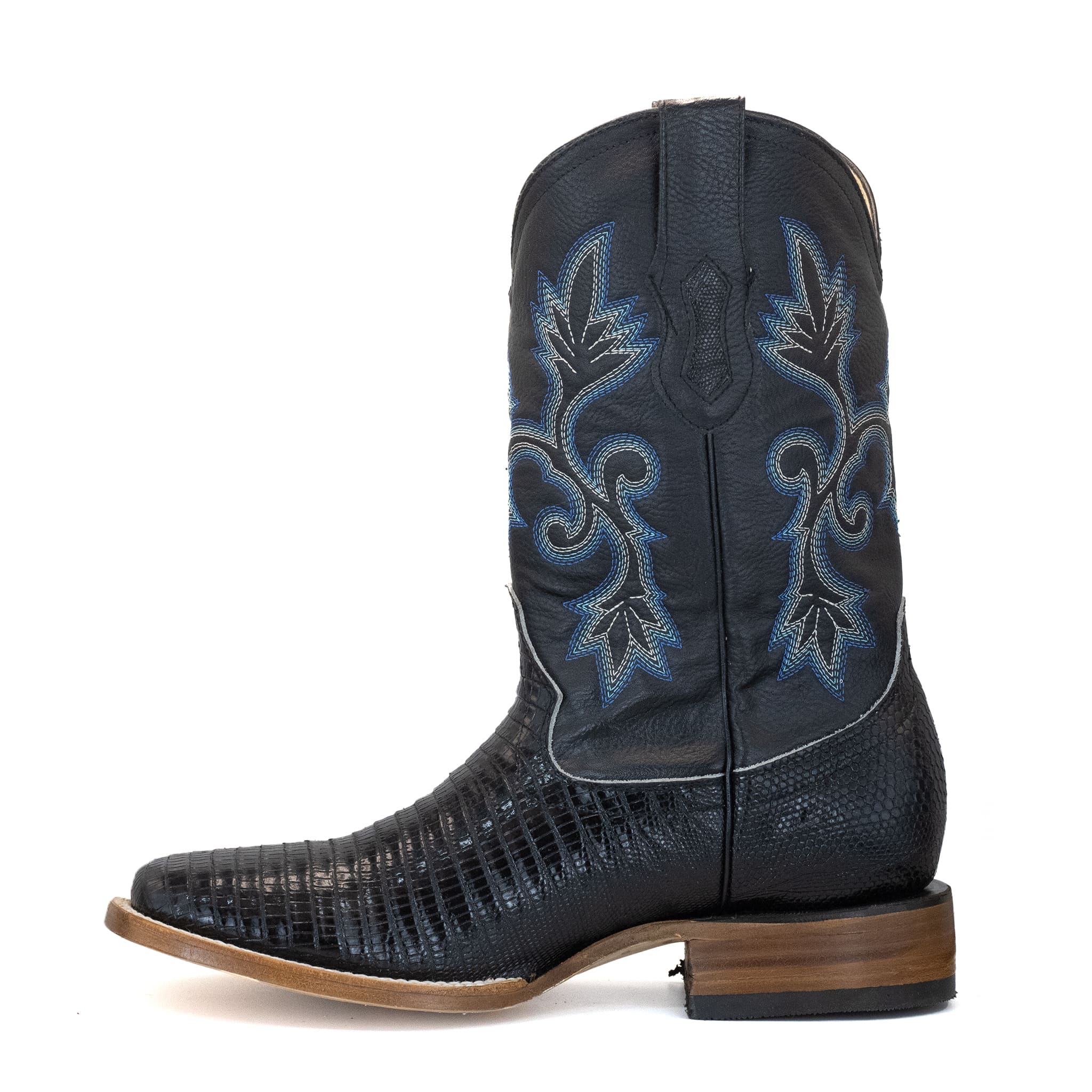 BOTA VAQUERO SM HORMA RODEO IMIT. ARMADILLO NEGRO