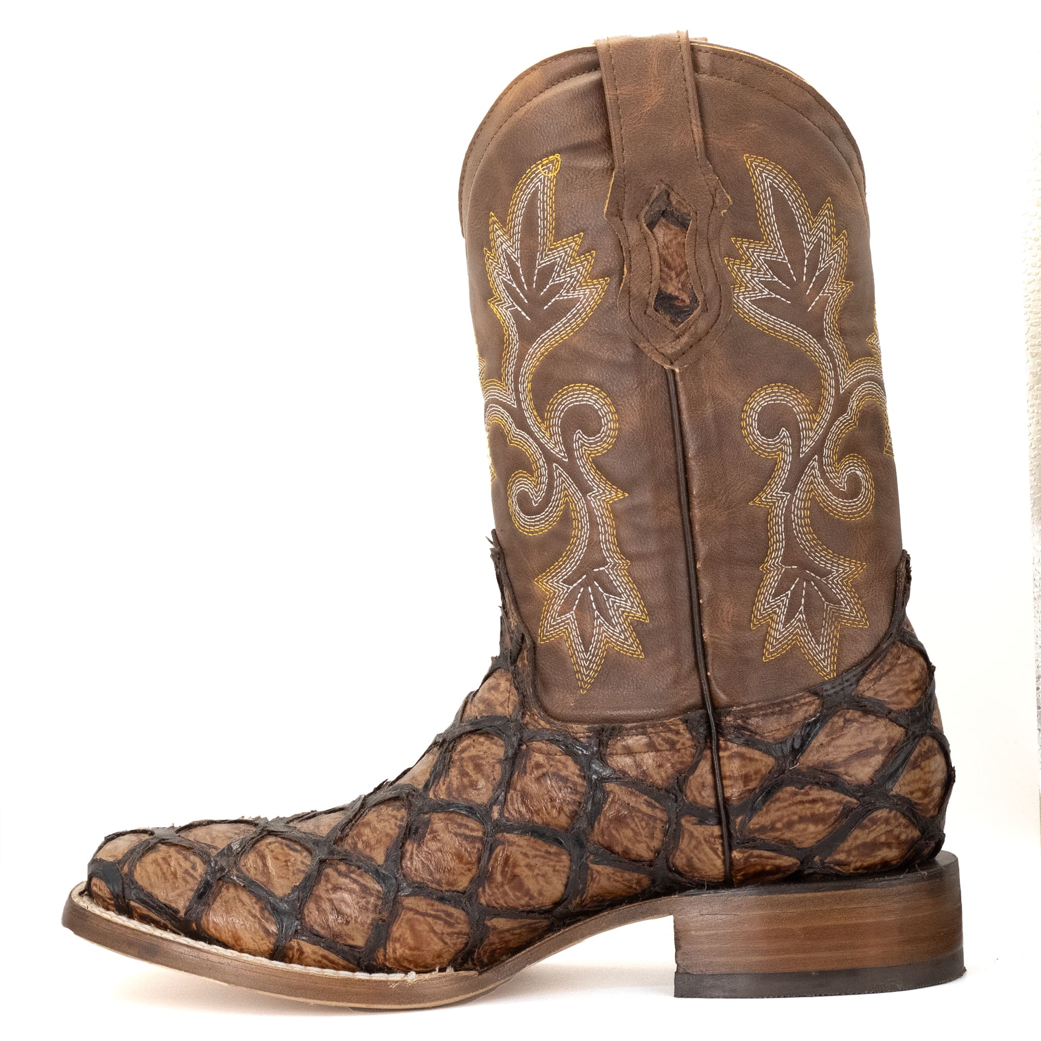 006 BOTA VAQUERO SM HORMA RODEO IMIT. PESCADO COÑAC.