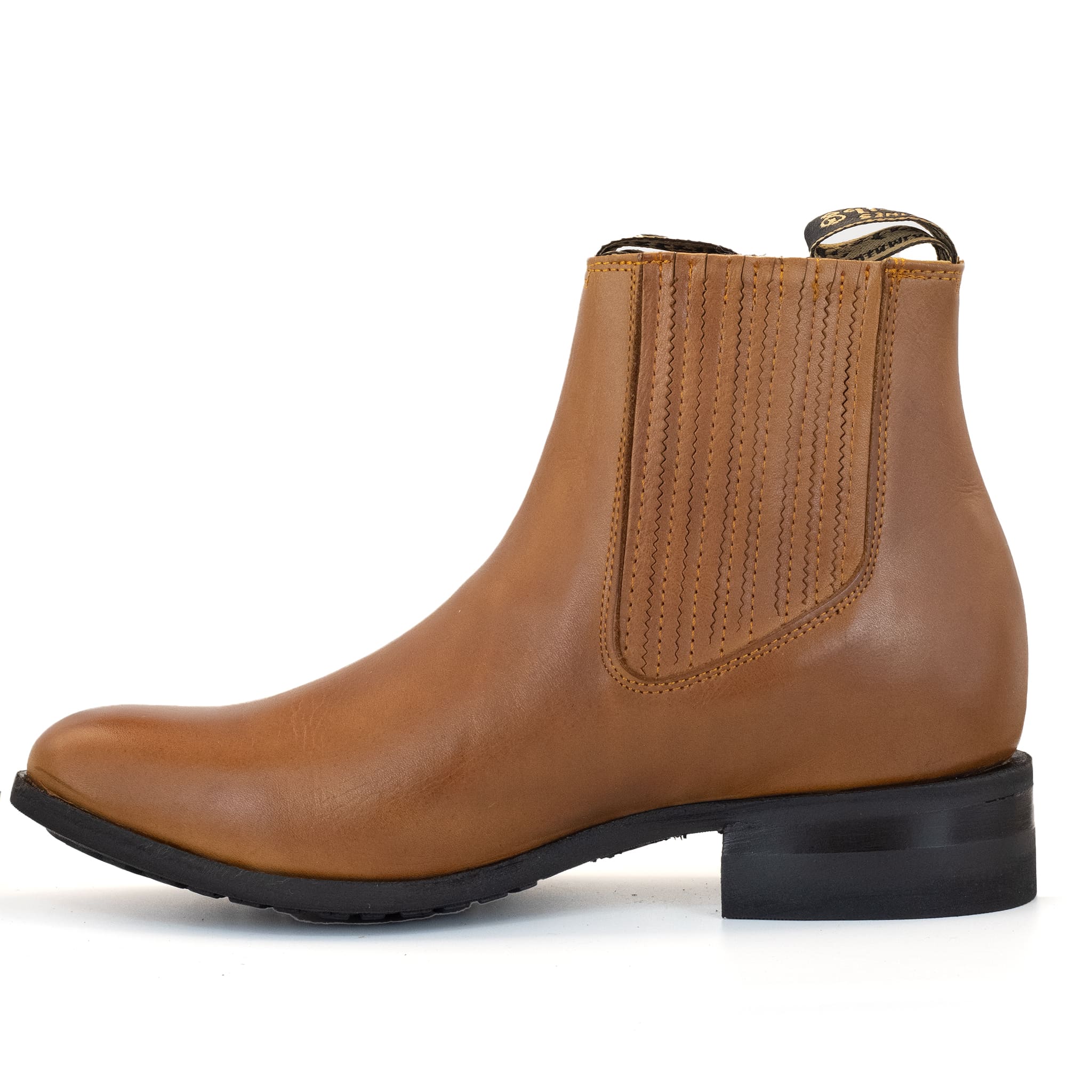 BOTIN ESTRIBO CHARRO SUELA DE HULE MIEL