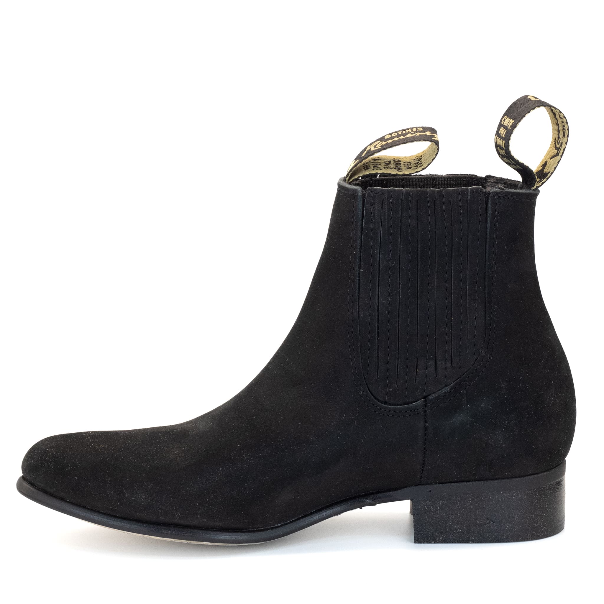 BOTIN RAMÍREZ CHARRO DE GAMUZA CON SUELA DE NEOLITE NEGRO