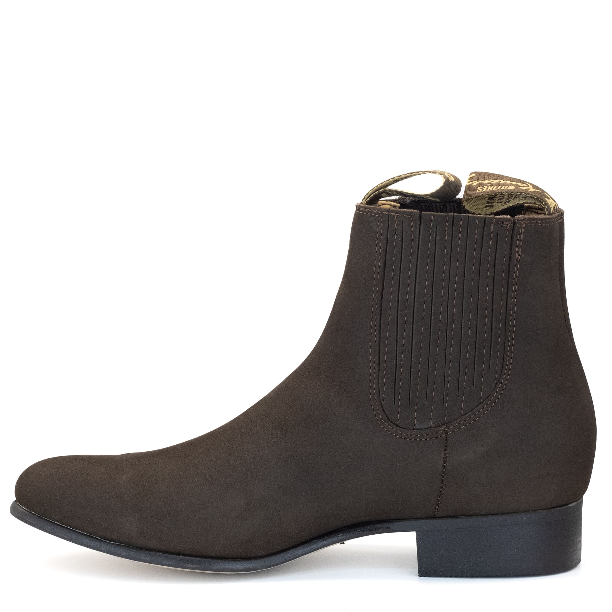 BOTIN RAMÍREZ CHARRO DE GAMUZA CON SUELA DE NEOLITE CAFE