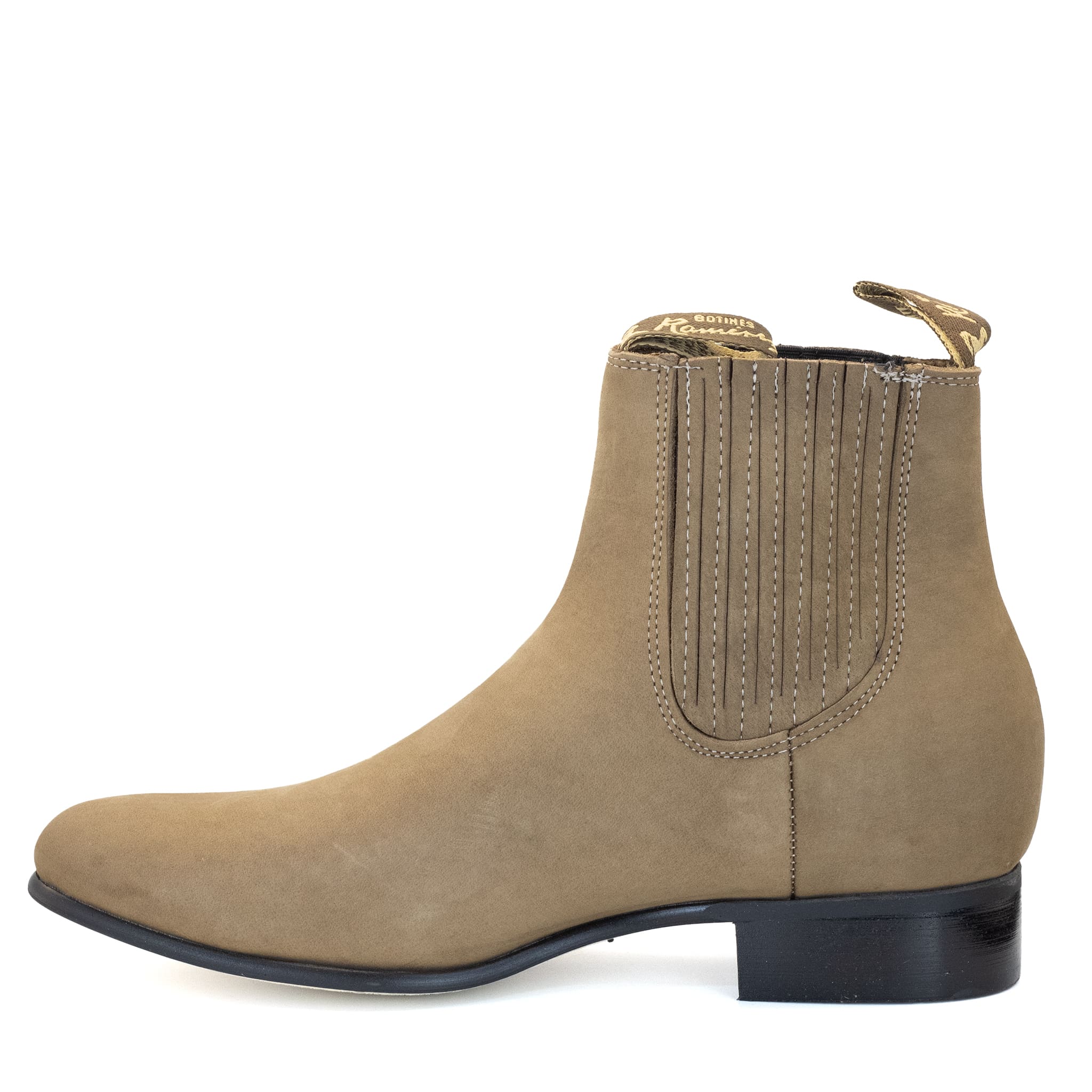 BOTIN RAMÍREZ CHARRO DE GAMUZA CON SUELA DE NEOLITE ARENA