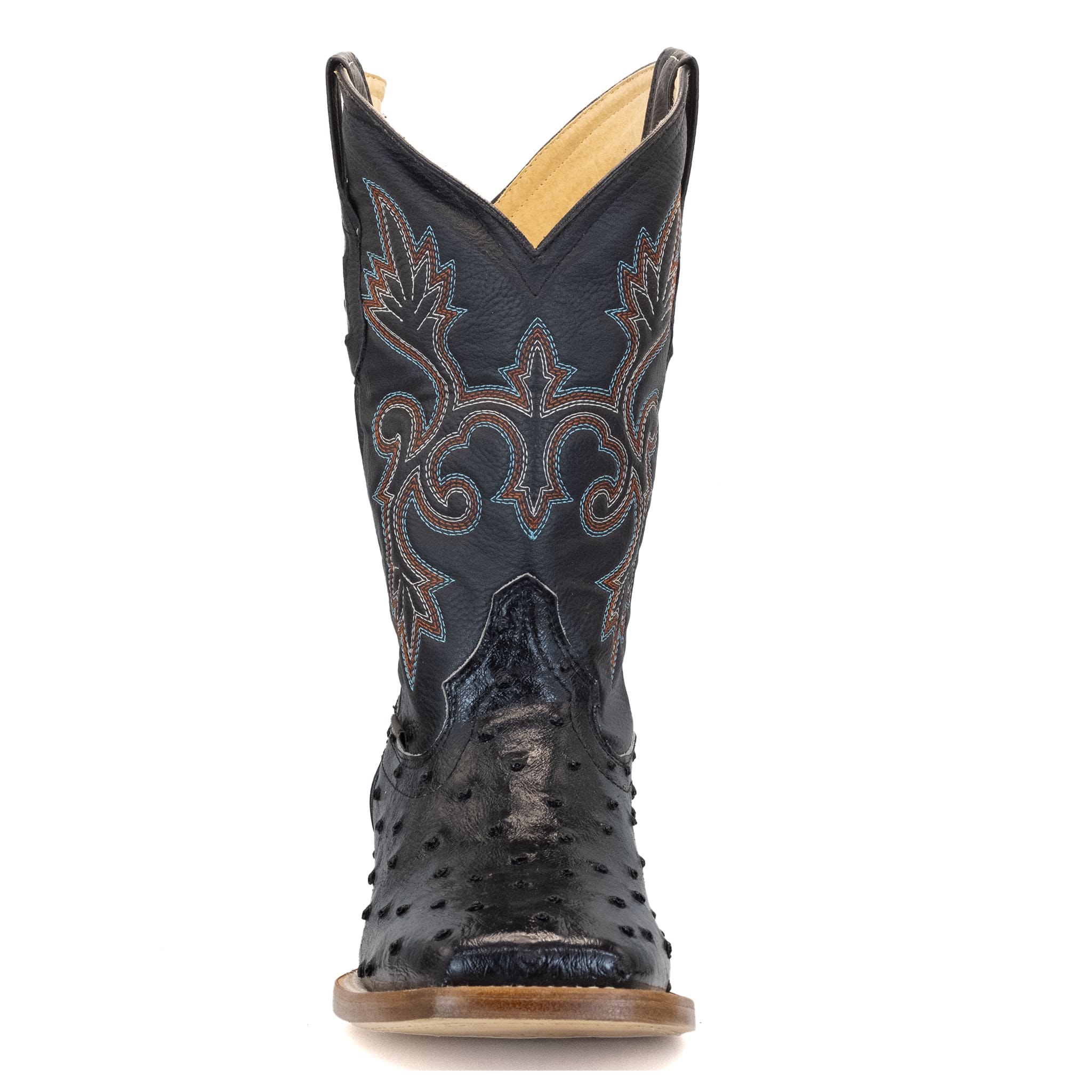 BOTA VAQUERO SM HORMA RODEO IMIT. AVESTRUZ NEGRO