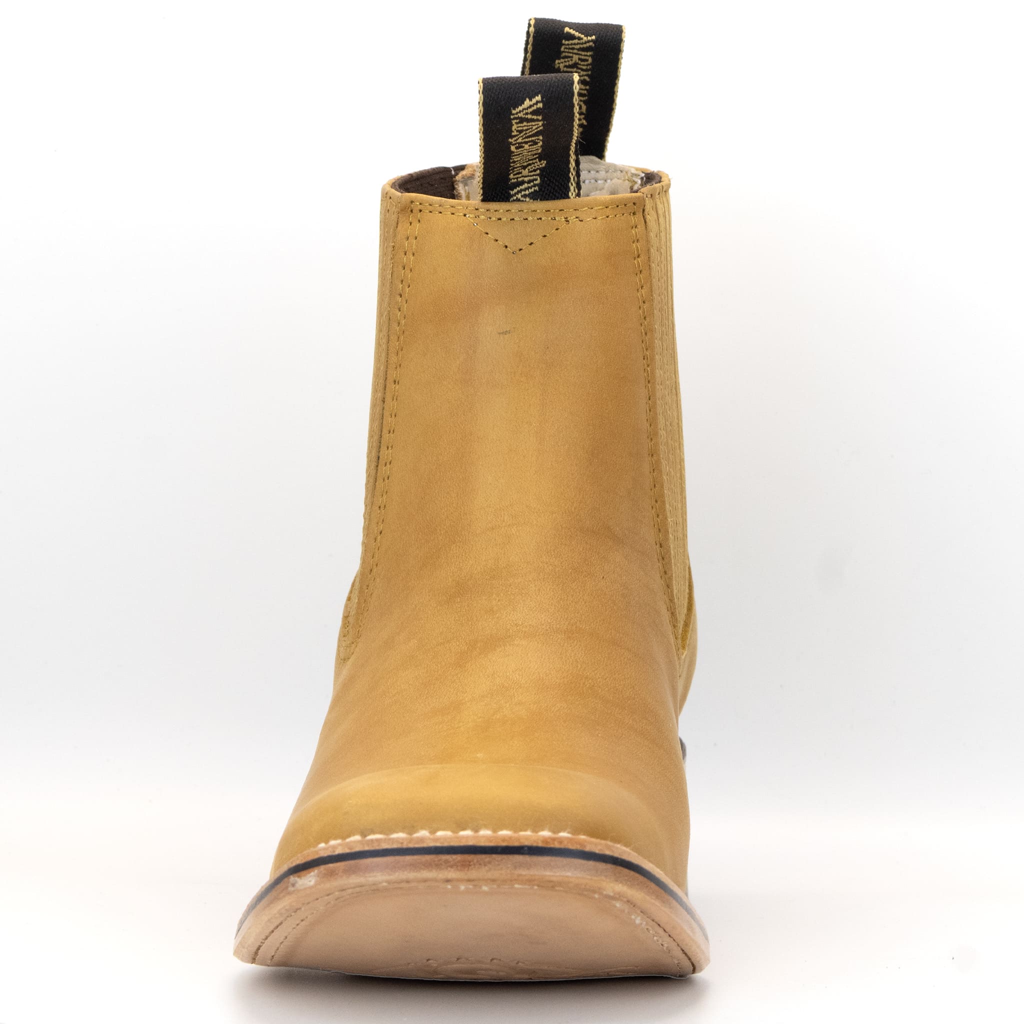 BOTIN ARMENTA CUADRADO CON SUELA DE CUERO CRAZY MIEL