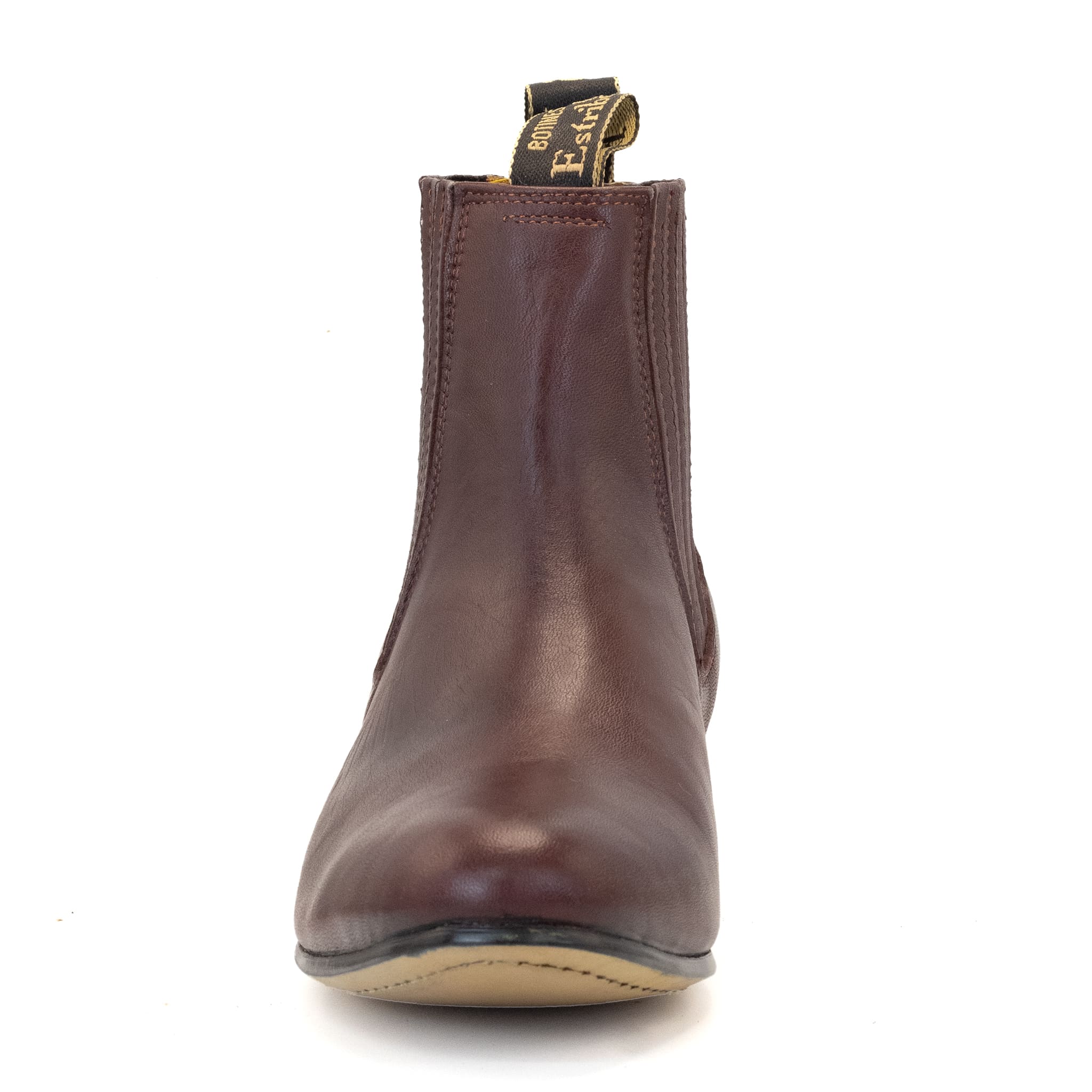 007 BOTIN ESTRIBO CHARRO SUELA DE CUERO VINO