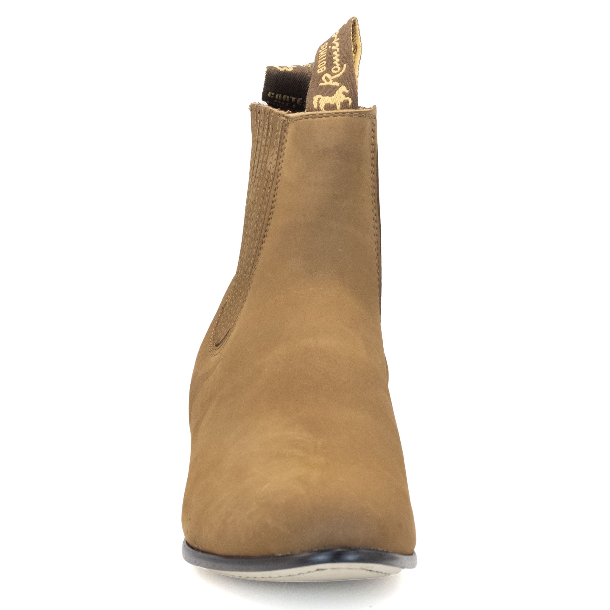 BOTIN RAMÍREZ CHARRO DE GAMUZA CON SUELA DE NEOLITE TABACO