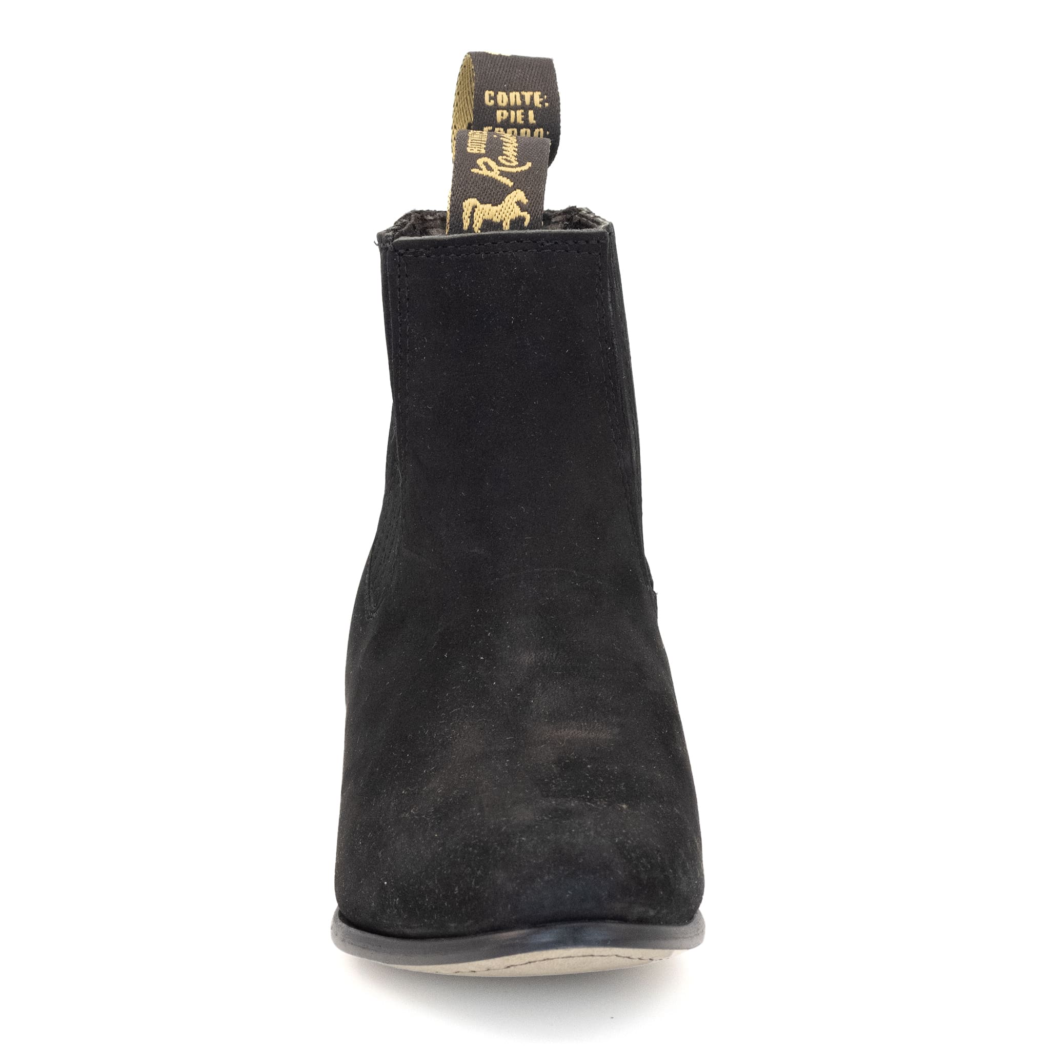 BOTIN RAMÍREZ CHARRO DE GAMUZA CON SUELA DE NEOLITE NEGRO