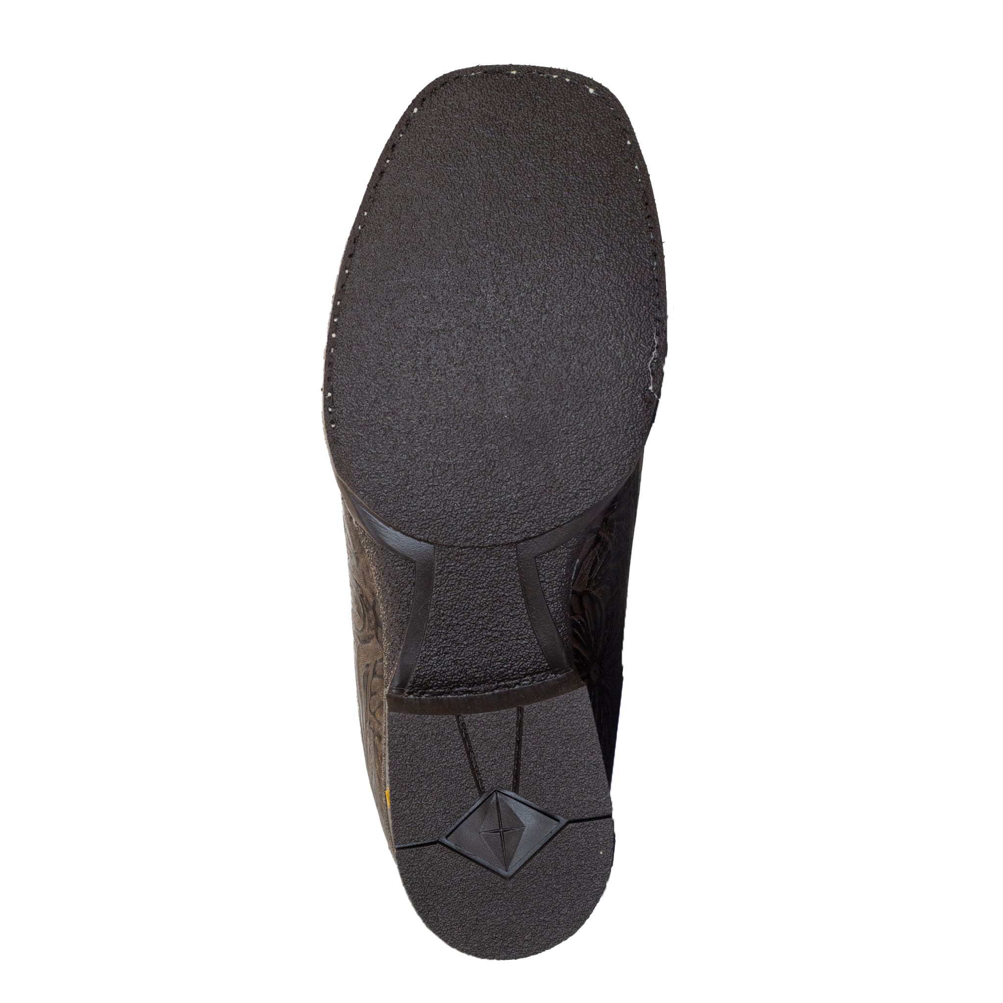 BOTIN EL RANCHERO DE PIEL DE RES CINCELADO CAFE