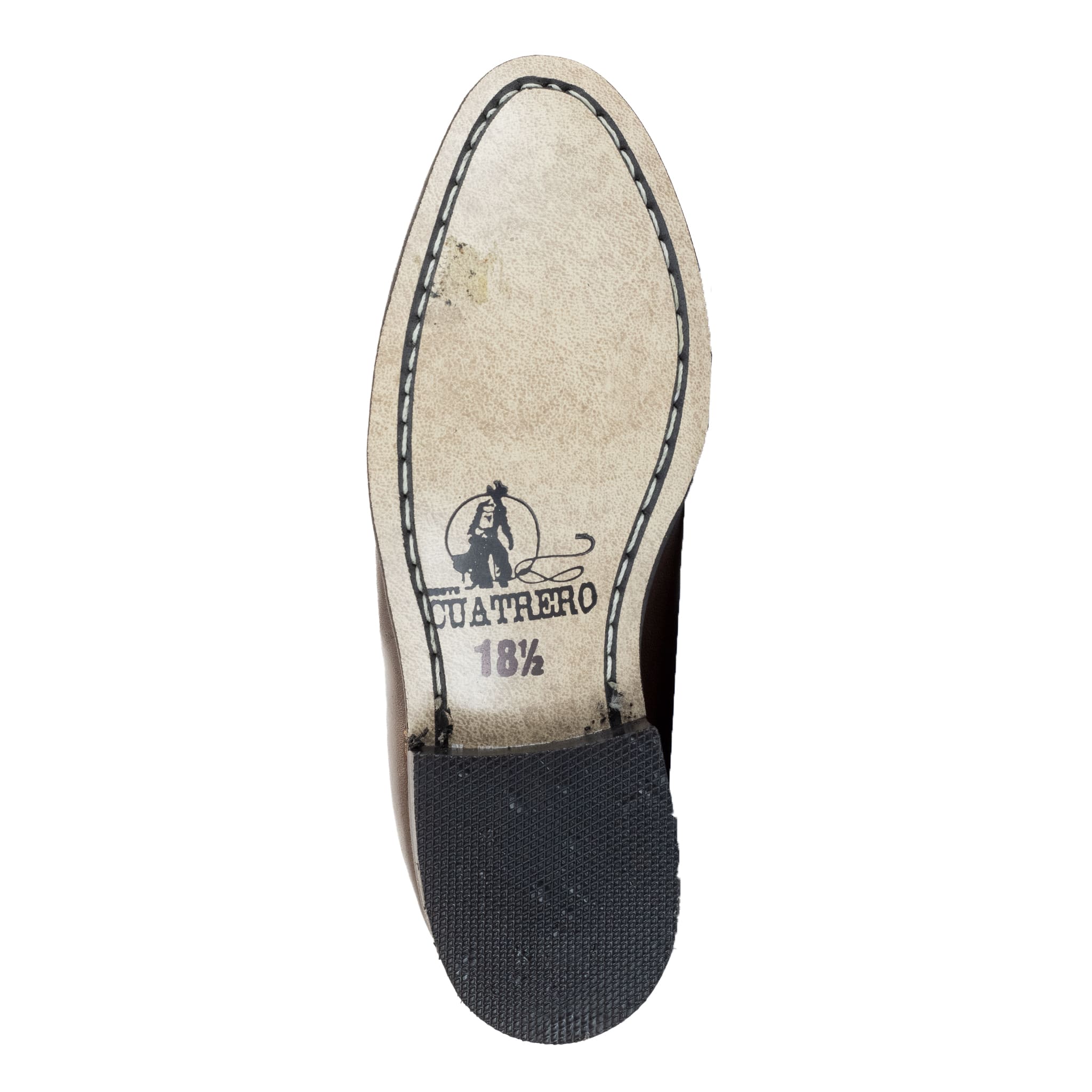 BOTIN CUATRERO CHARRO EN PIEL CAFE