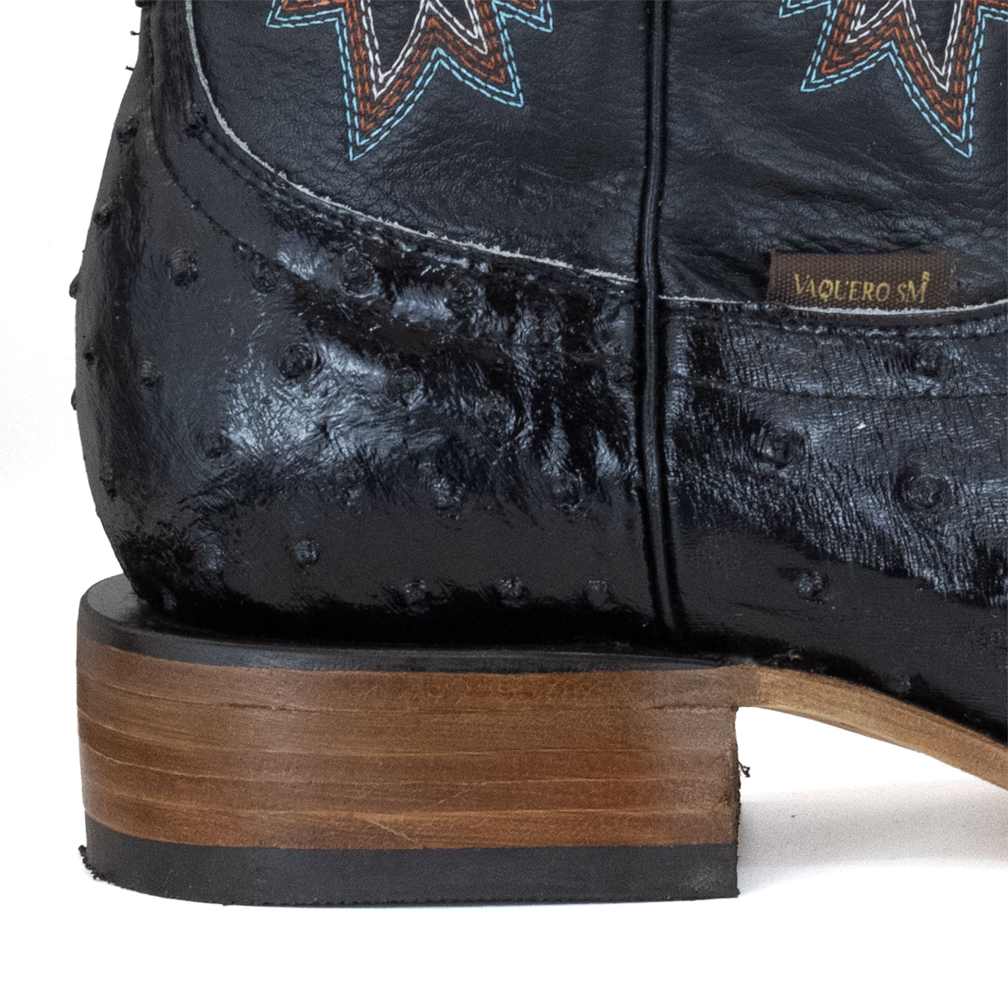 BOTA VAQUERO SM HORMA RODEO IMIT. AVESTRUZ NEGRO
