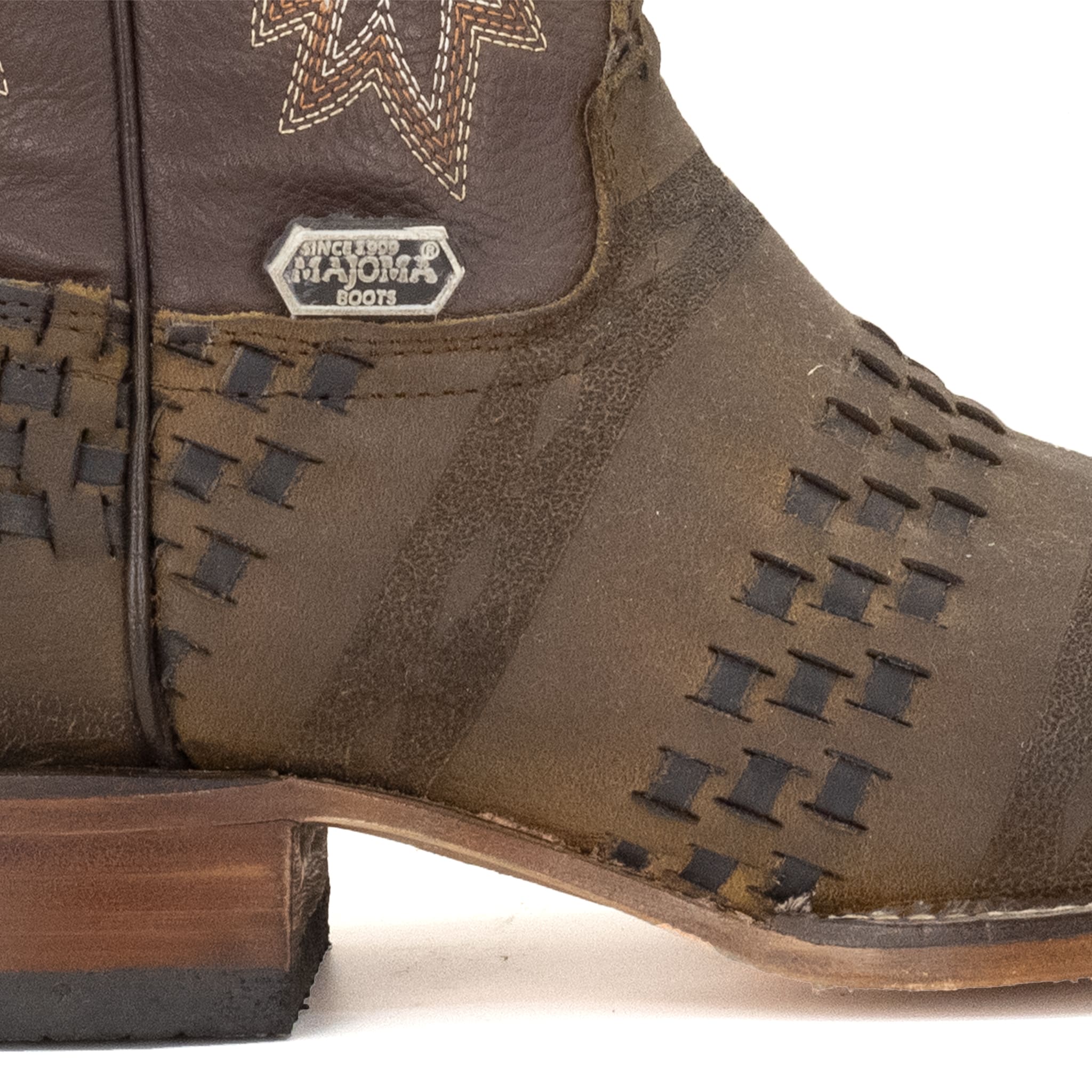 BOTA VAQUERO SM HORMA RODEO DE PETATILLO CON LAZER  CAFE