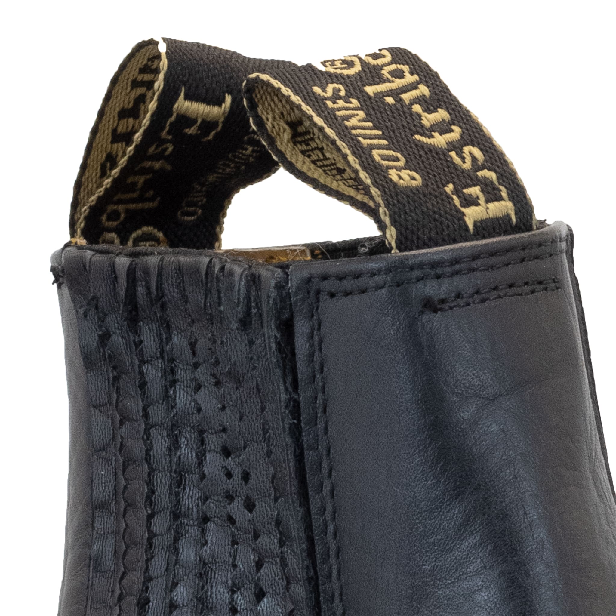 BOTIN ESTRIBO CHARRO SUELA DE CUERO NEGRO