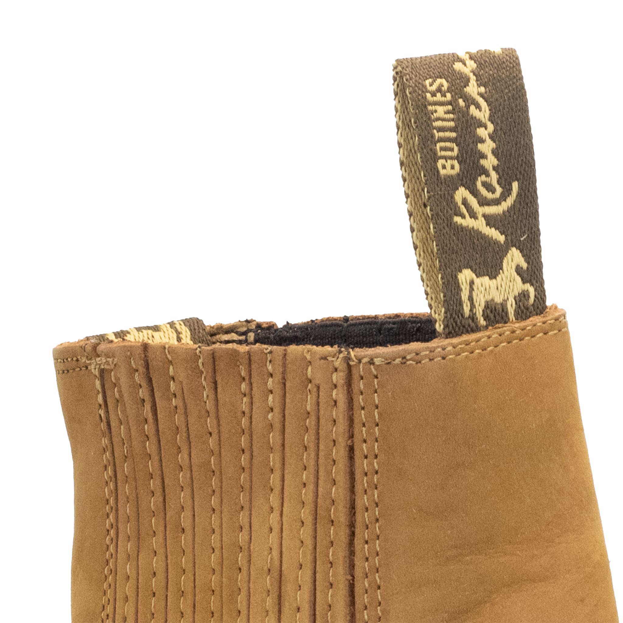 BOTIN RAMÍREZ CHARRO DE GAMUZA CON SUELA DE NEOLITE PAJA