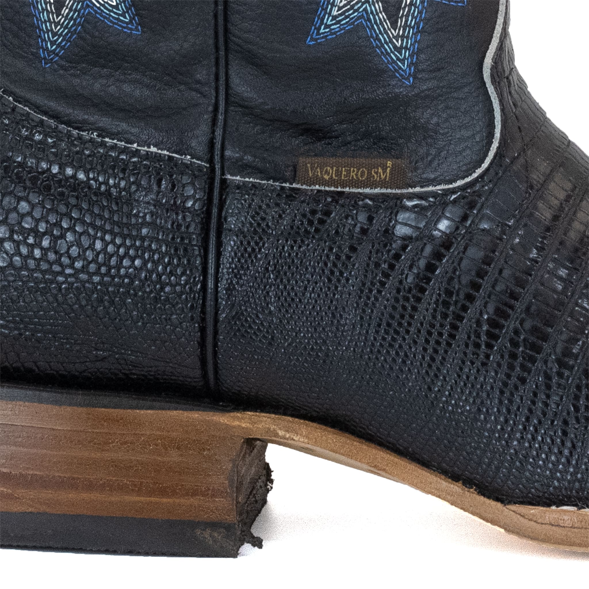 BOTA VAQUERO SM HORMA RODEO IMIT. ARMADILLO NEGRO