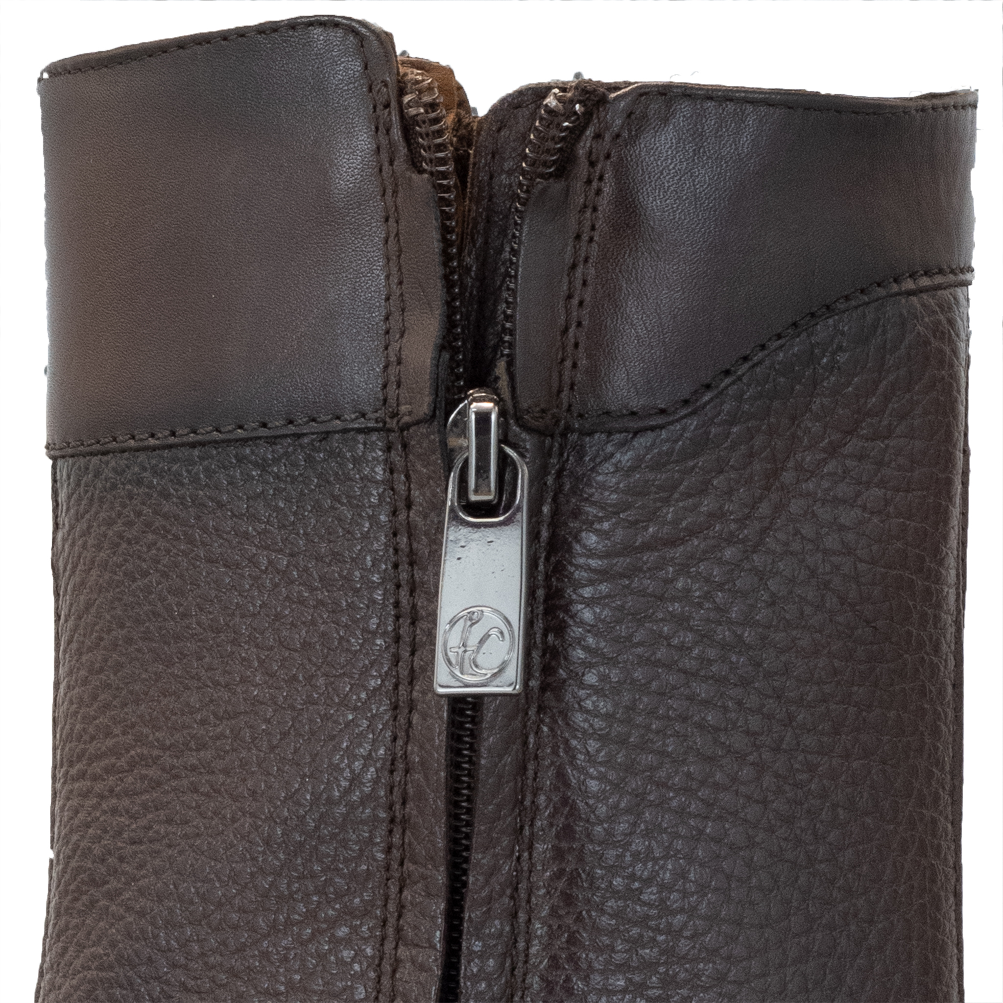BOTIN CUADRA EN PIEL GENUINA DE VENADO CAFE CLARO