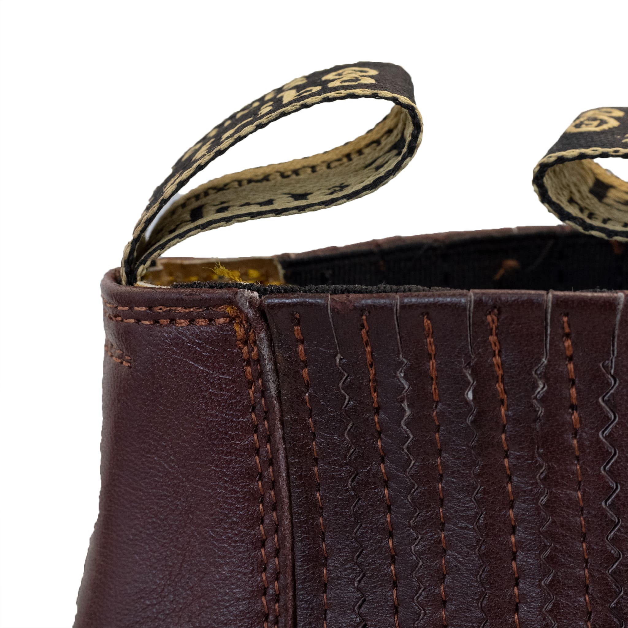 010 BOTIN ESTRIBO CHARRO SUELA DE CUERO VINO