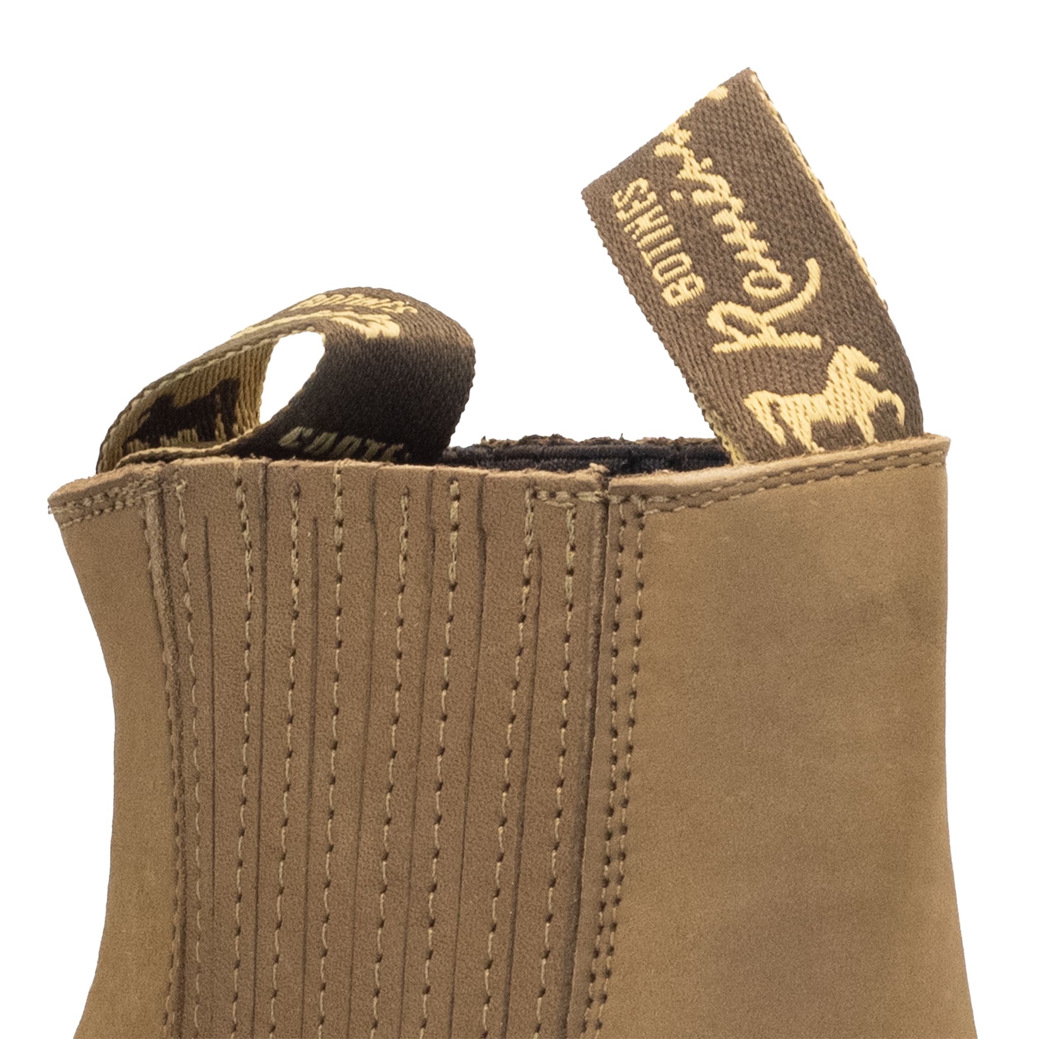 BOTIN RAMÍREZ CHARRO DE GAMUZA CON SUELA DE NEOLITE TABACO