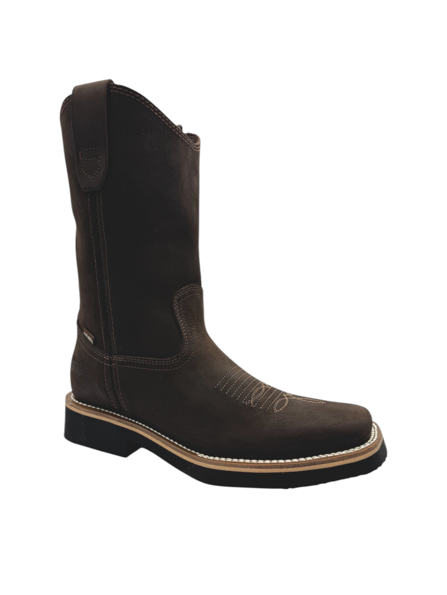 BOTA ESTABLO DE TRABAJO HORMA CUADRADA CHOCOLATE
