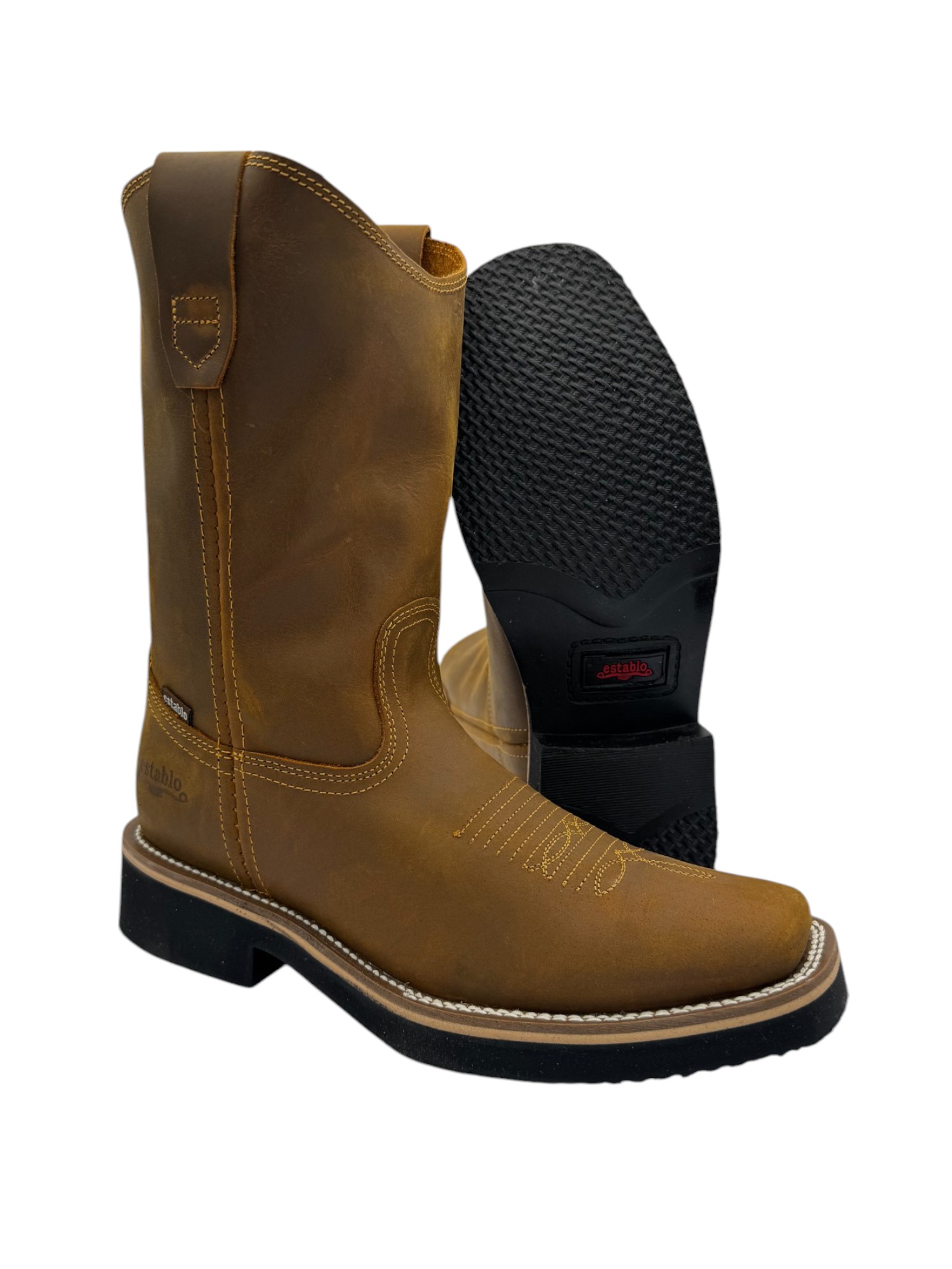 BOTA ESTABLO DE TRABAJO HORMA CUADRADA MANGO