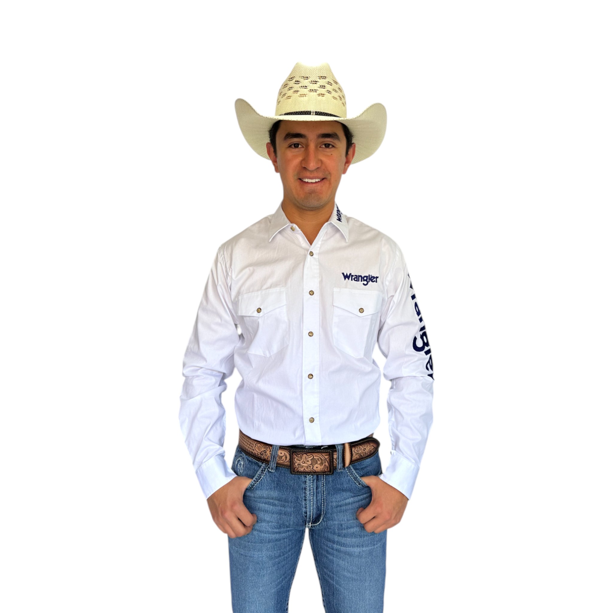 CAMISA VAQUERA WRANGLER MANGA LARGA HOMBRE BLANCO
