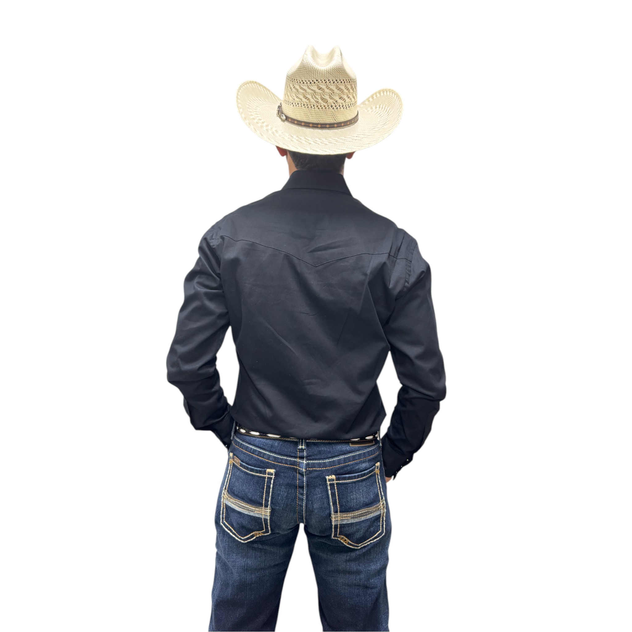 IMG_6808-Photoroom CAMISA VAQUERA WRANGLER HOMBRE MANGA LARGA NEGRO