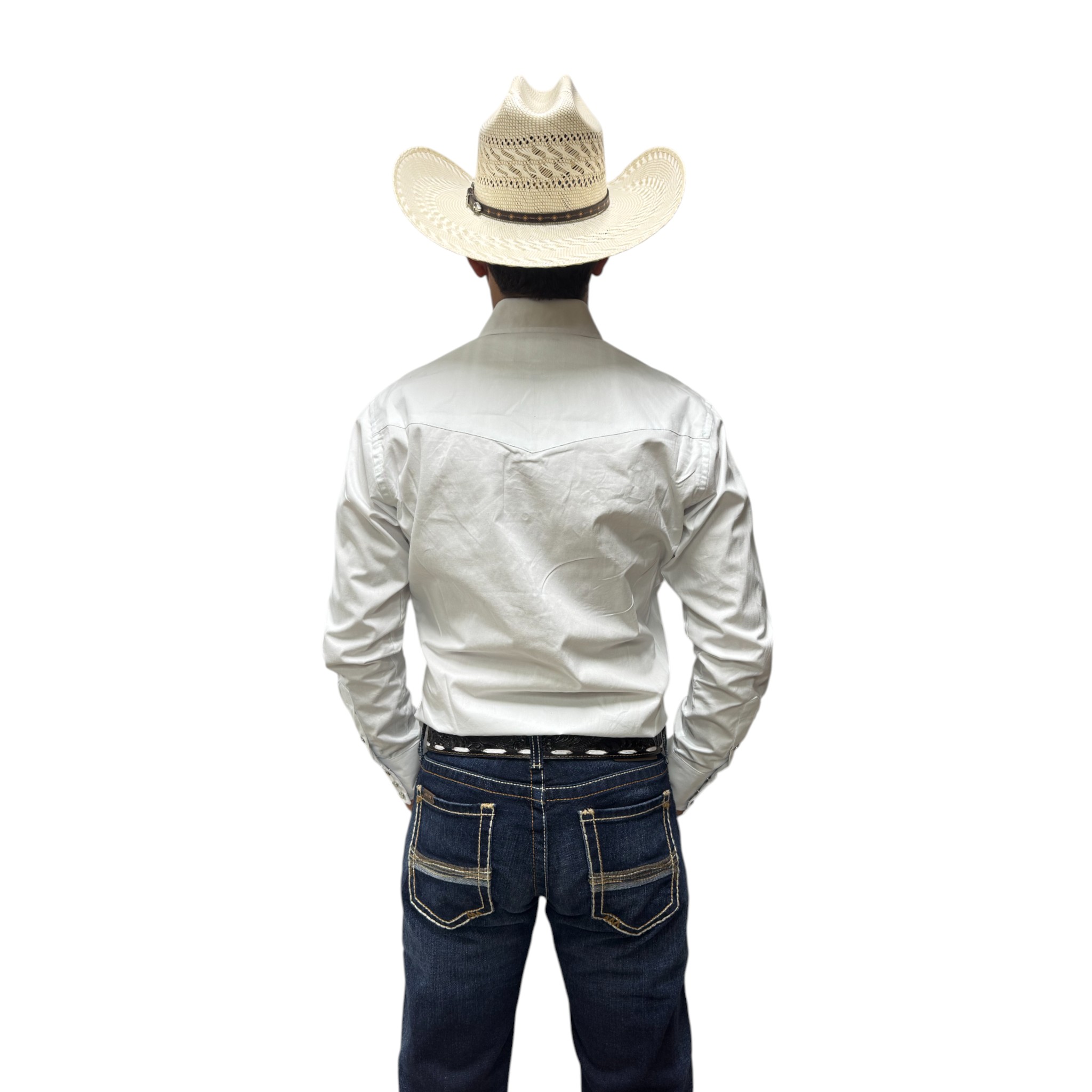 CAMISA VAQUERA WRANGLER HOMBRE MANGA LARGA BLANCO