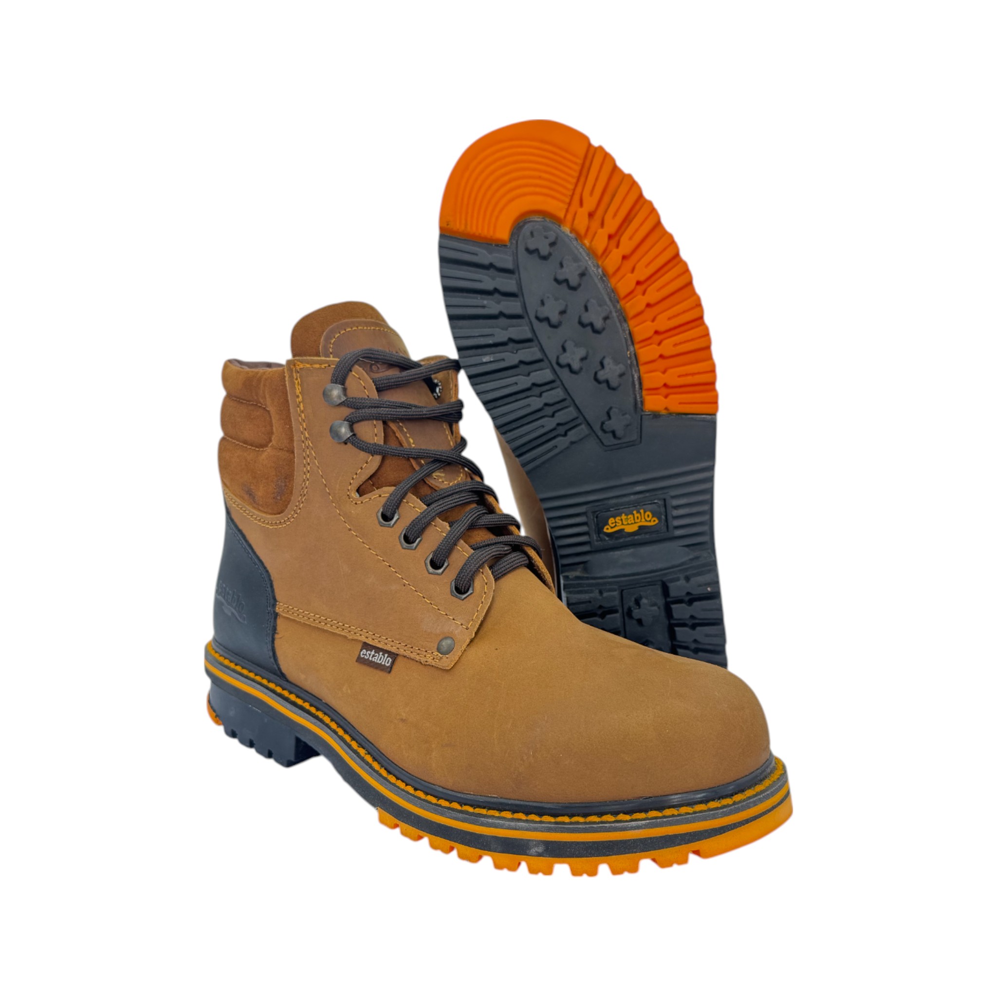 BOTA ESTABLO DE AGUJETA DE TRABAJO MANGO/NEGRO