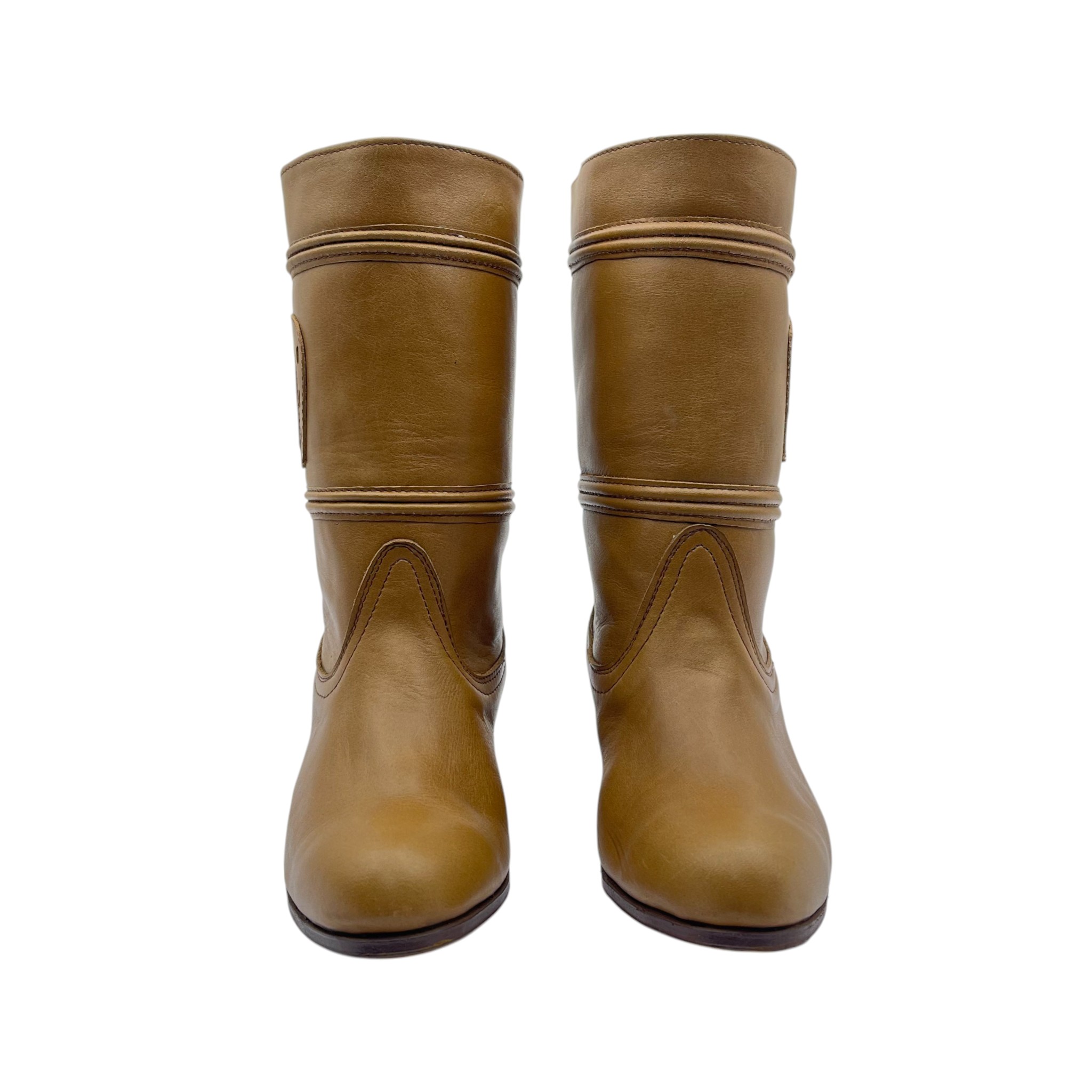 BOTA DE ESCARAMUZA EN COLOR MIEL