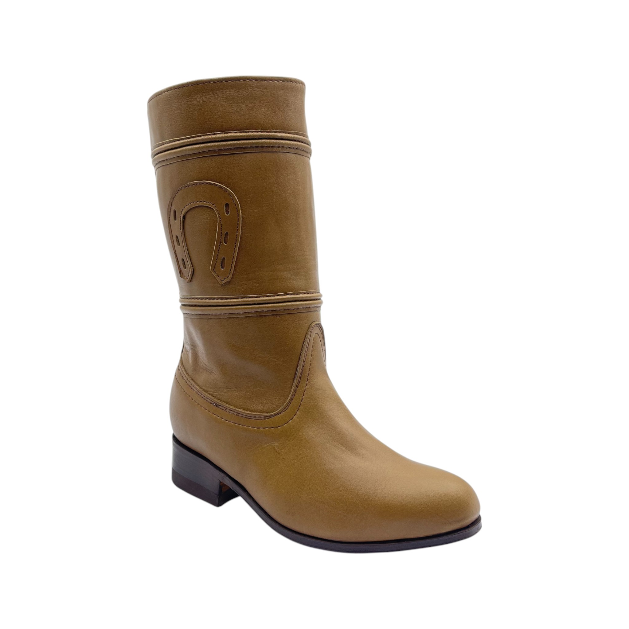 BOTA DE ESCARAMUZA EN COLOR MIEL