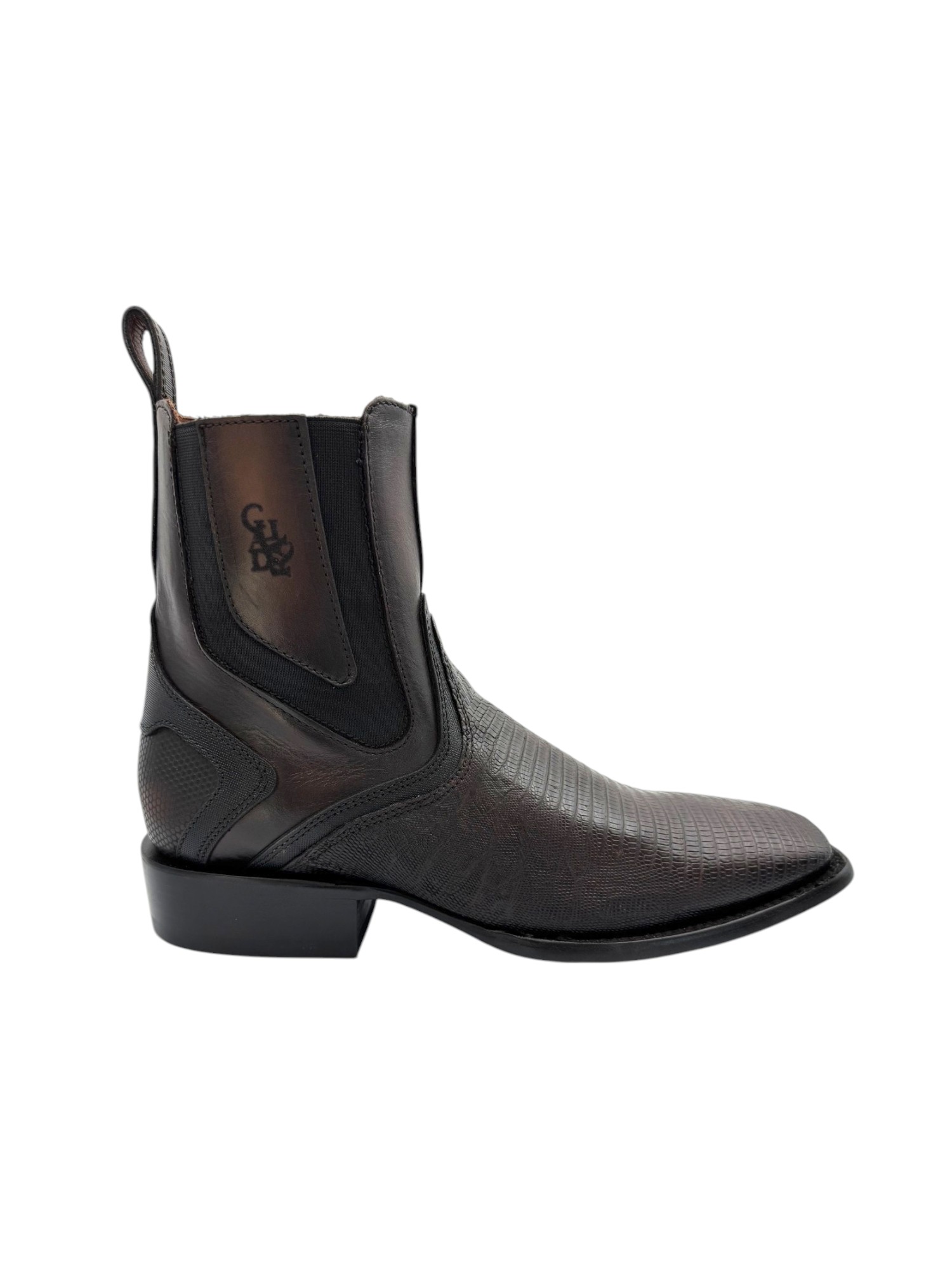 BOTIN CUADRA LIZARD TEJU CAFÉ CABALLERO