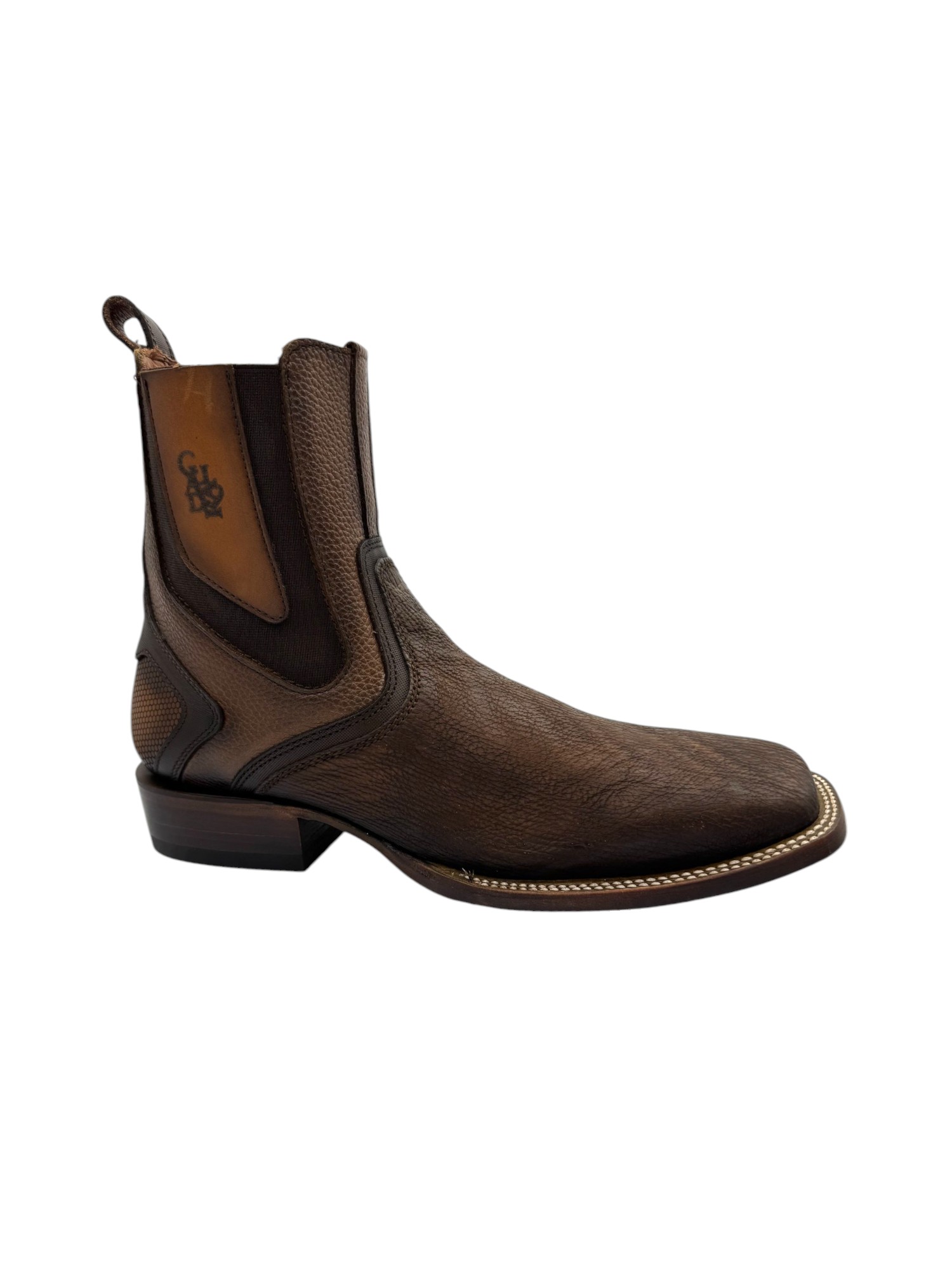 BOTIN CUADRA URBANO EN PIEL GENUINA DE TIBURON PARA CABALLERO