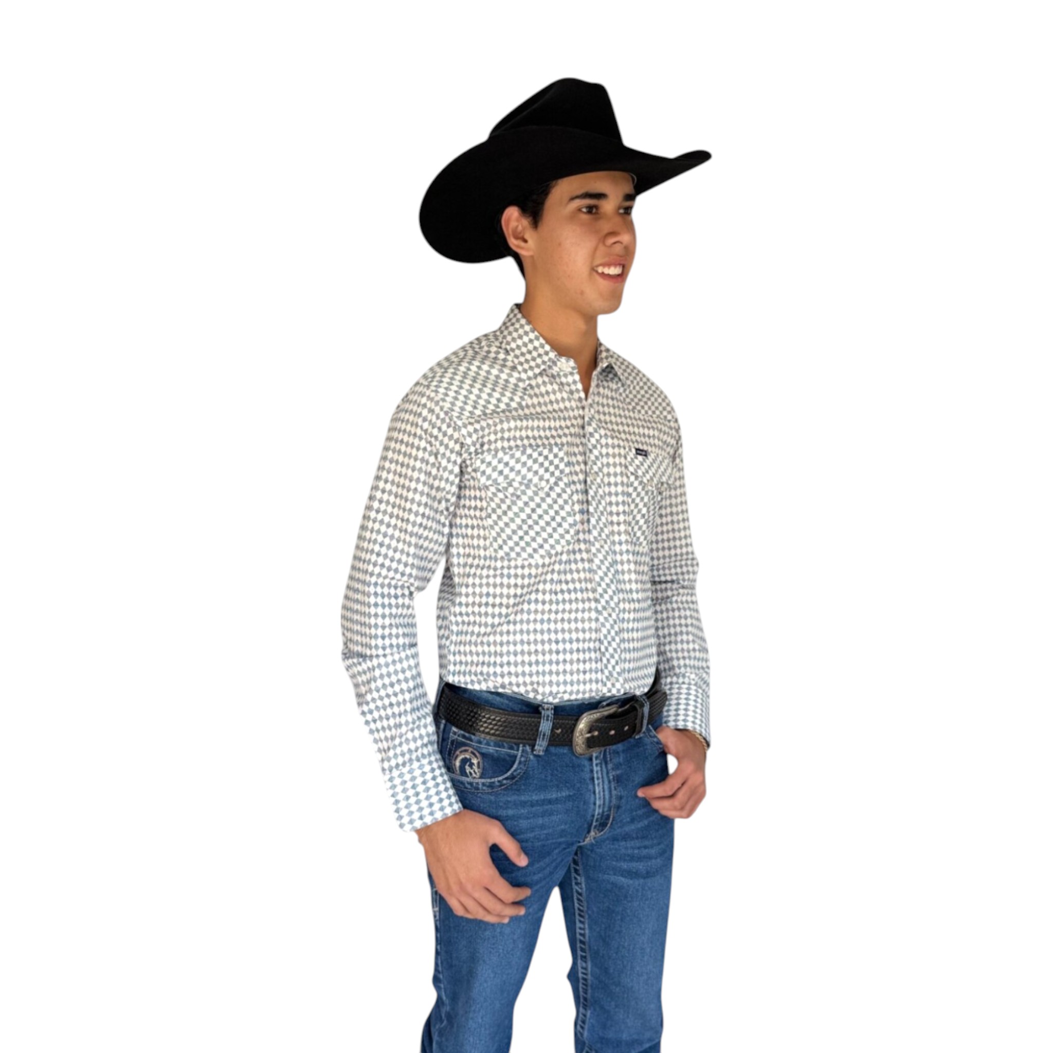 CAMISA VAQUERA WRANGLER MANGA LARGA HOMBRE BLANCO
