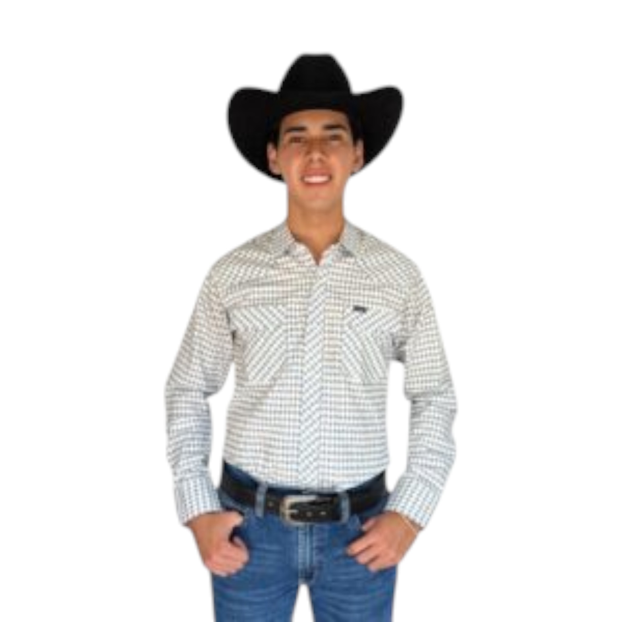 CAMISA VAQUERA WRANGLER MANGA LARGA HOMBRE BLANCO