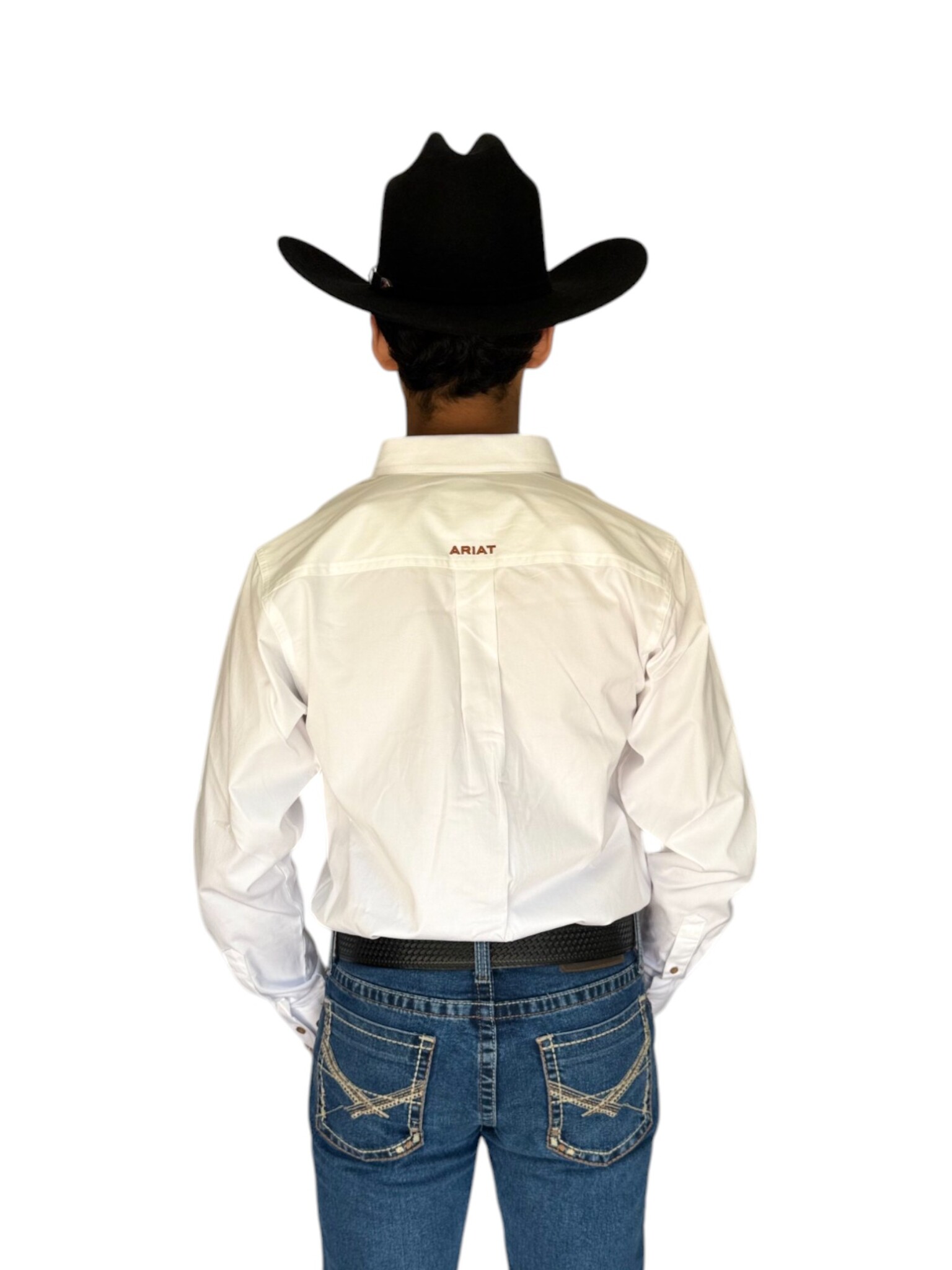 CAMISA ARIAT SOLID TWILL CORTE FITTED BLANCO
