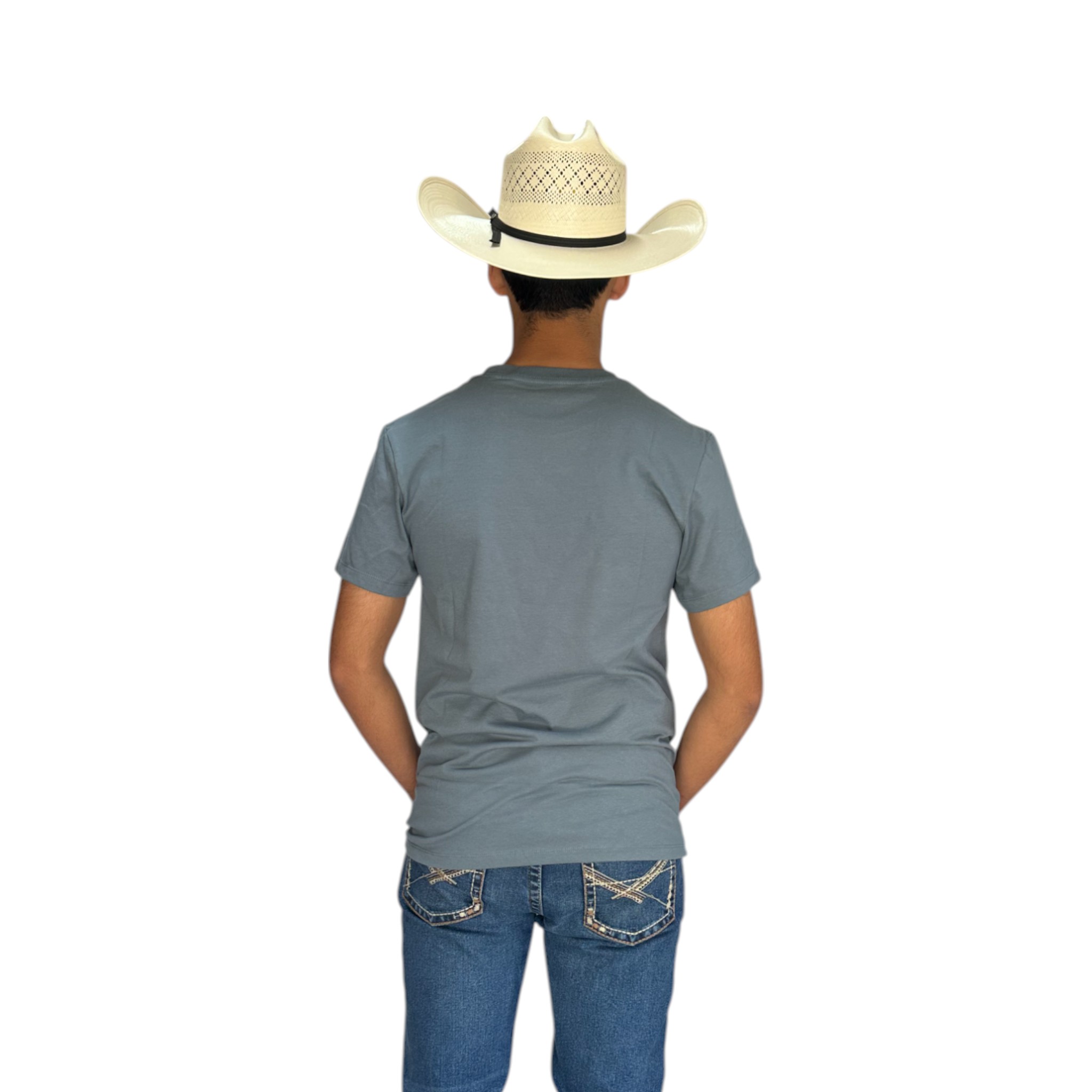 PLAYERA ARIAT LOGO AZUL CIELO