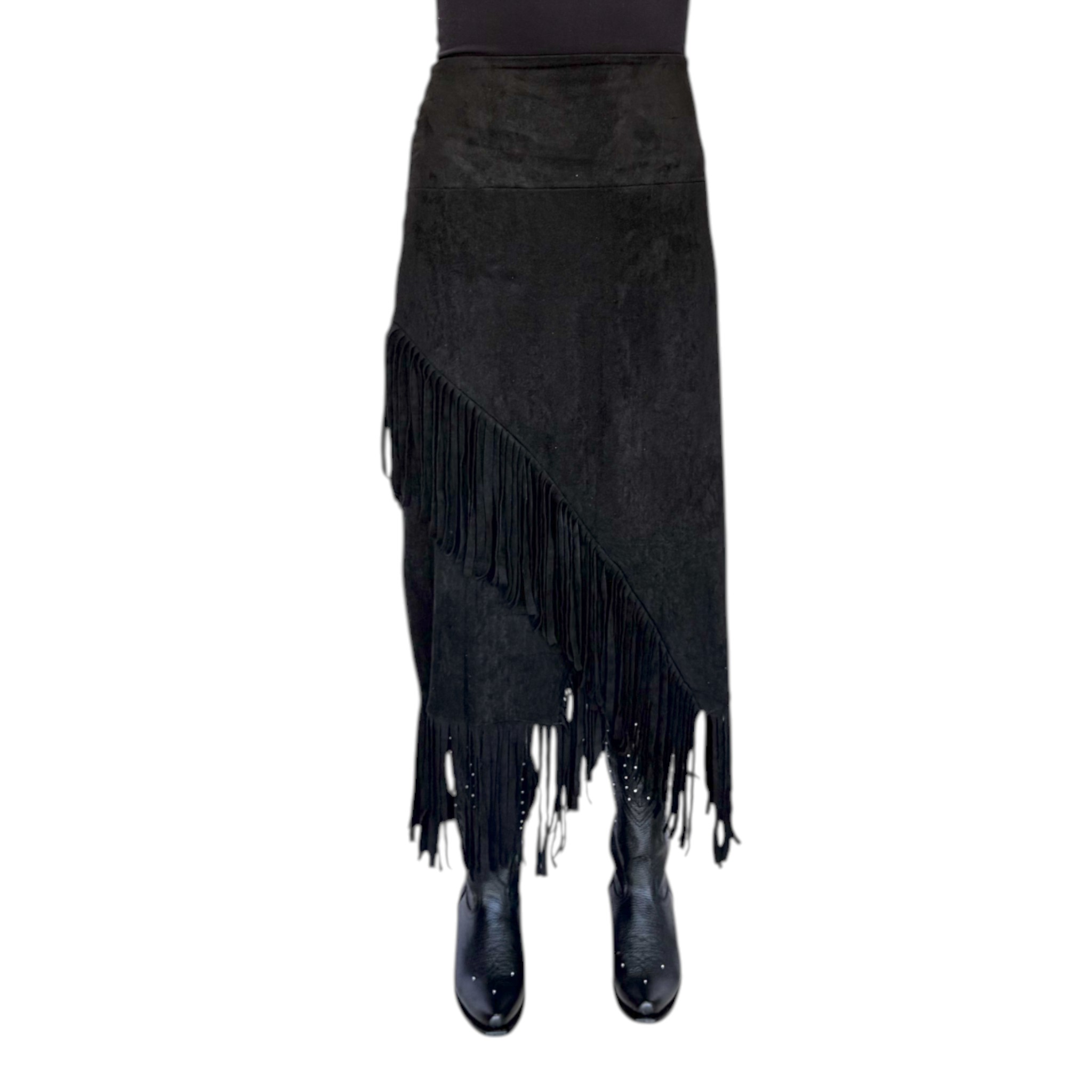 FALDA RIDERS FLECOS NEGRO