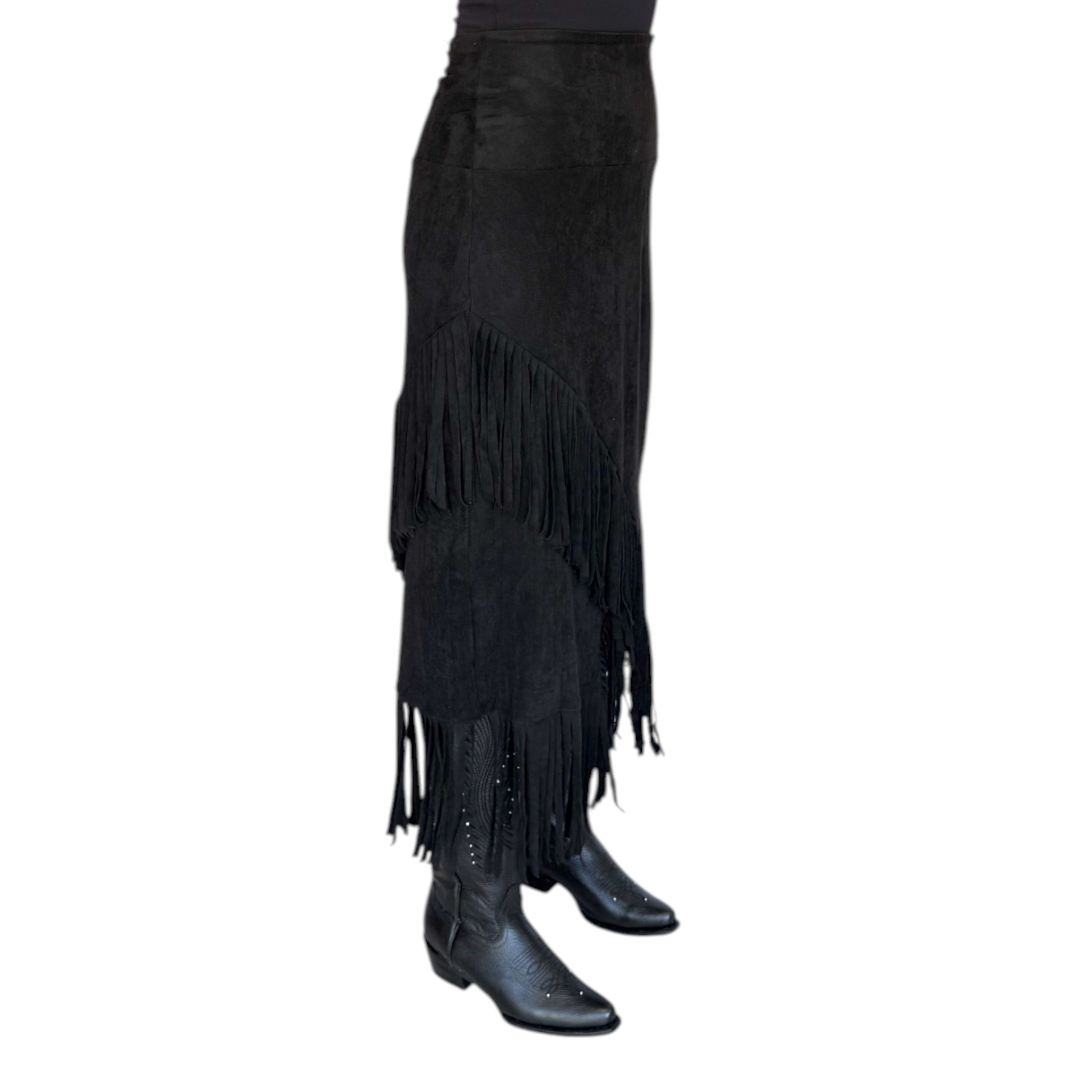 FALDA RIDERS FLECOS NEGRO