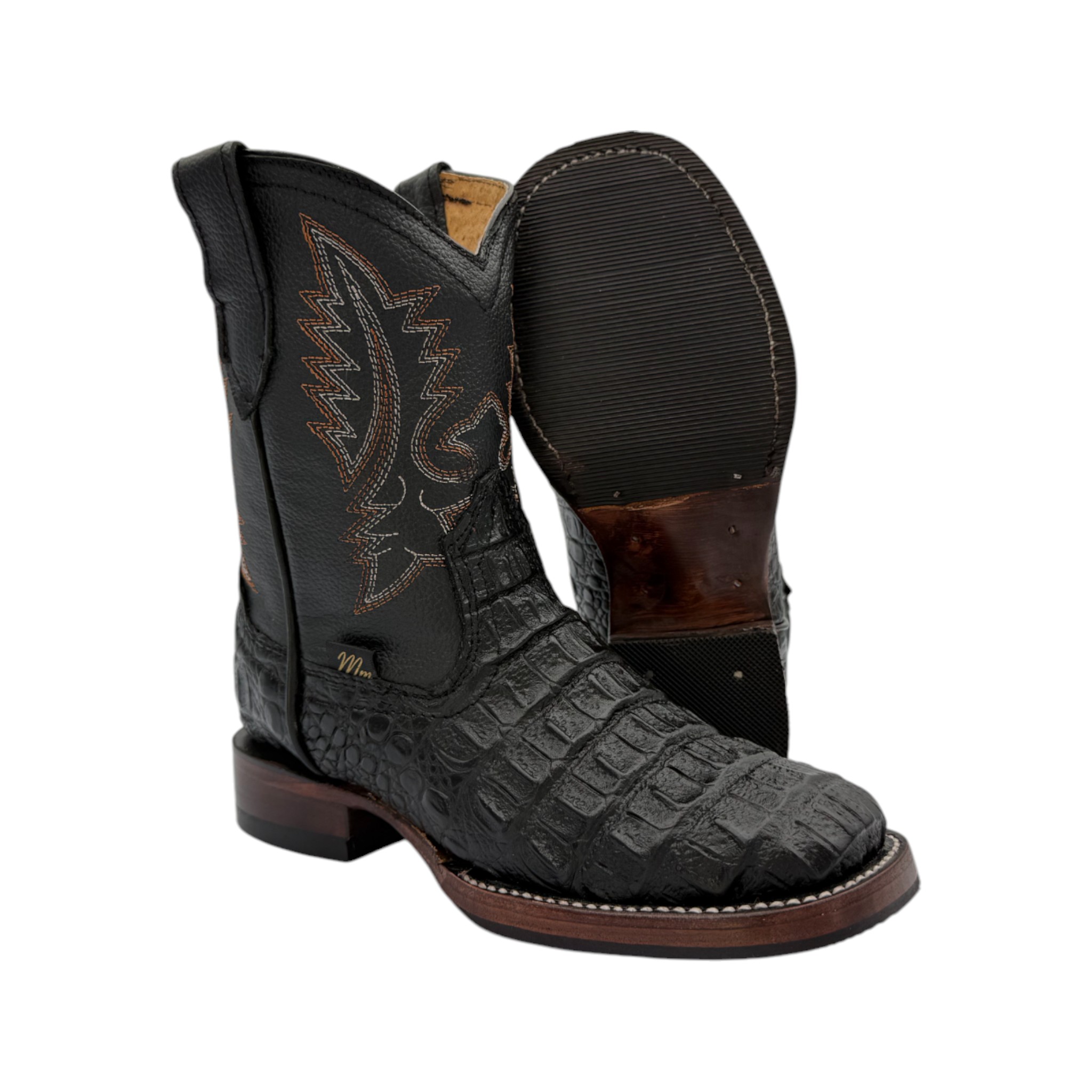 BOTA MM LOMO DE COCODRILO NEGRO
