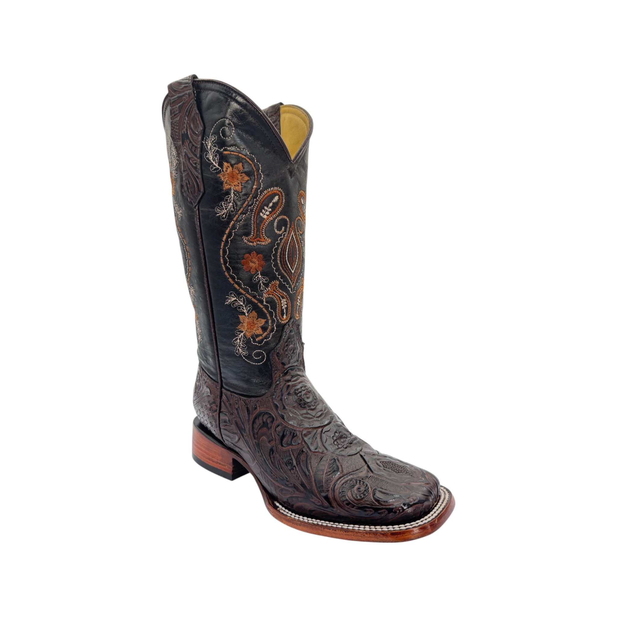 BOTA DAMA CERRALVO CINCELADA CAFÉ