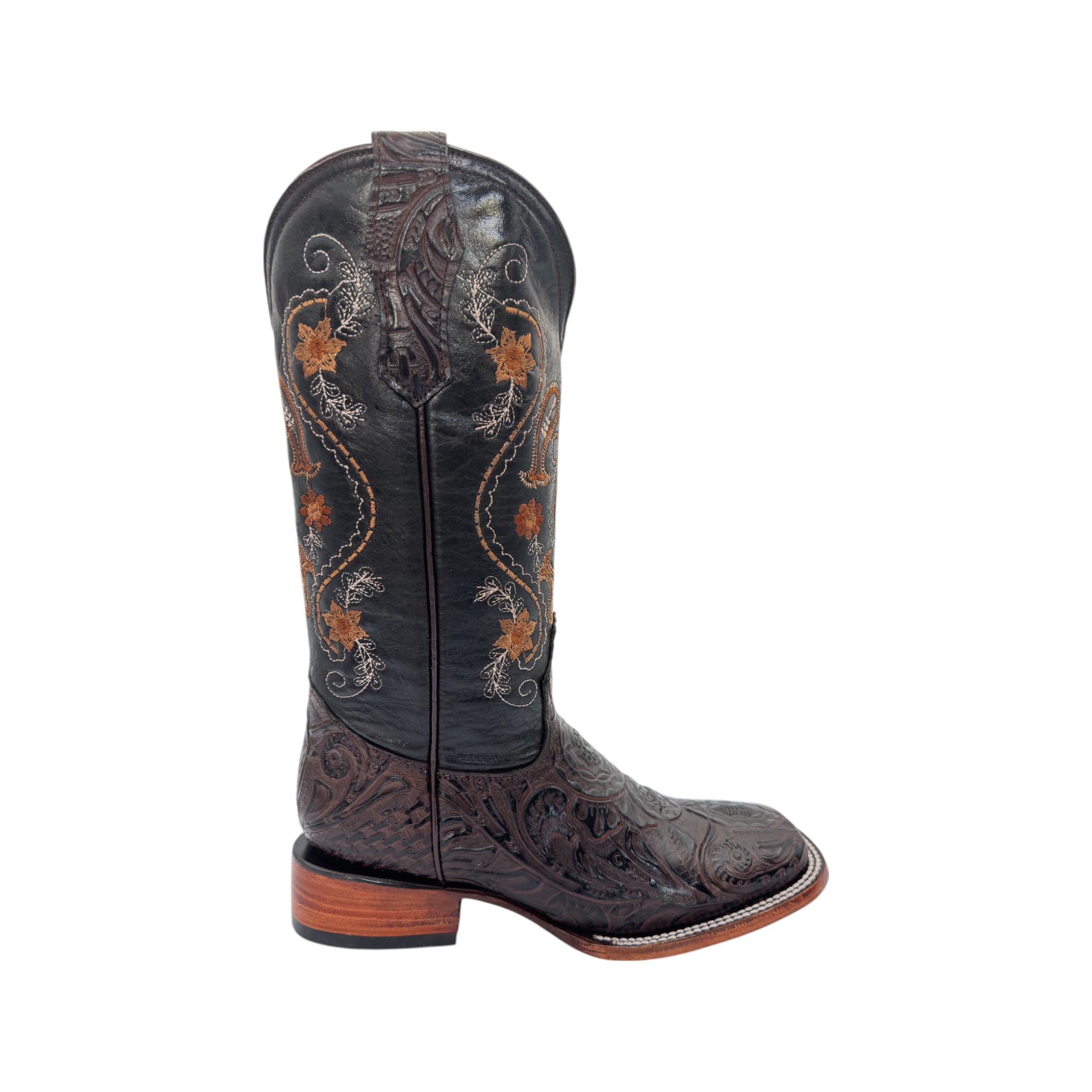 BOTA DAMA CERRALVO CINCELADA CAFÉ