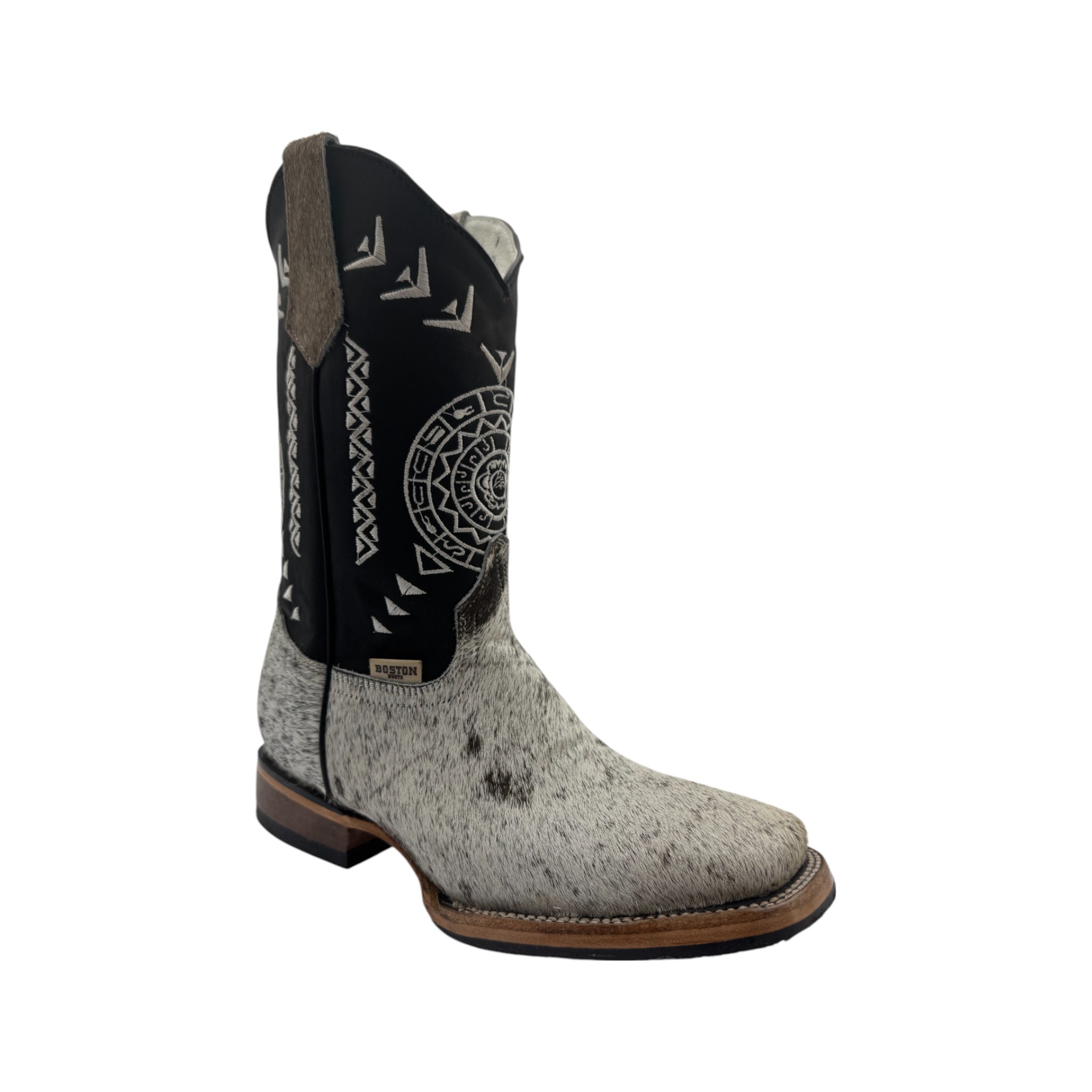 BOTA BOSTON EN HORMA RODEO JUVENIL EN PELO DE VACA.