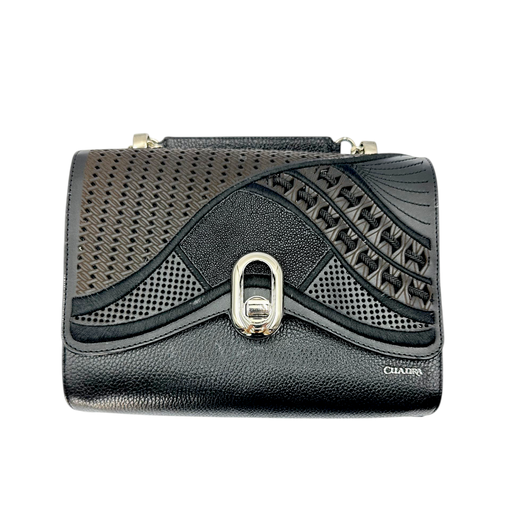 BOLSO DE HOMBRO EN PIEL GENUINA DE MANTARRAYA PARA DAMA