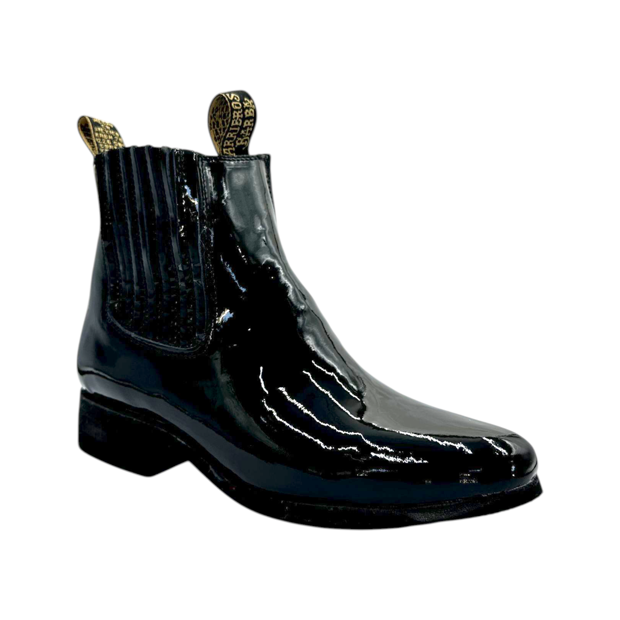 BOTIN GMR PIEL NEGRO DE CHAROL.