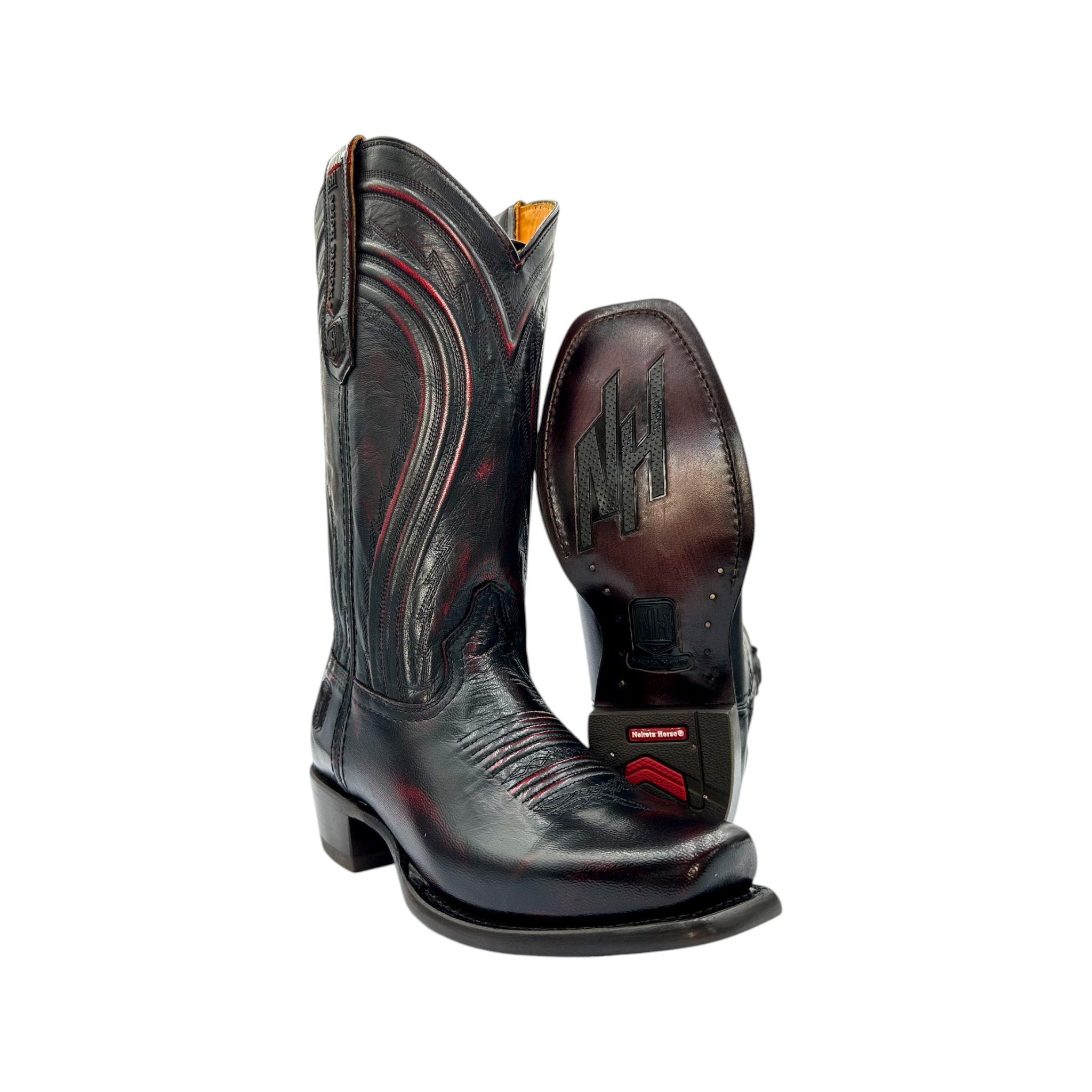 BOTA NOKOTA HORSE MODELO LINCOLN BLANCK CHERRY.