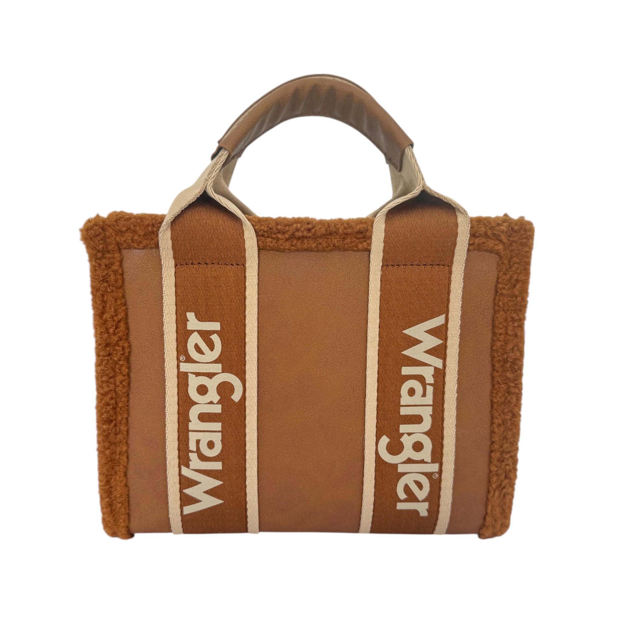 BOLSO DAMA WRANGLER CON BORREGA EN LAS ORILLAS CAFÉ