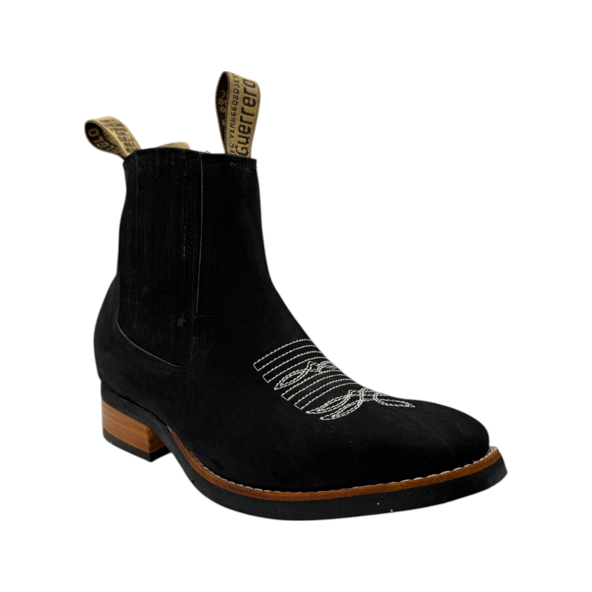 BOTIN GUERRERO CUADRADO NOBUCK NEGRO