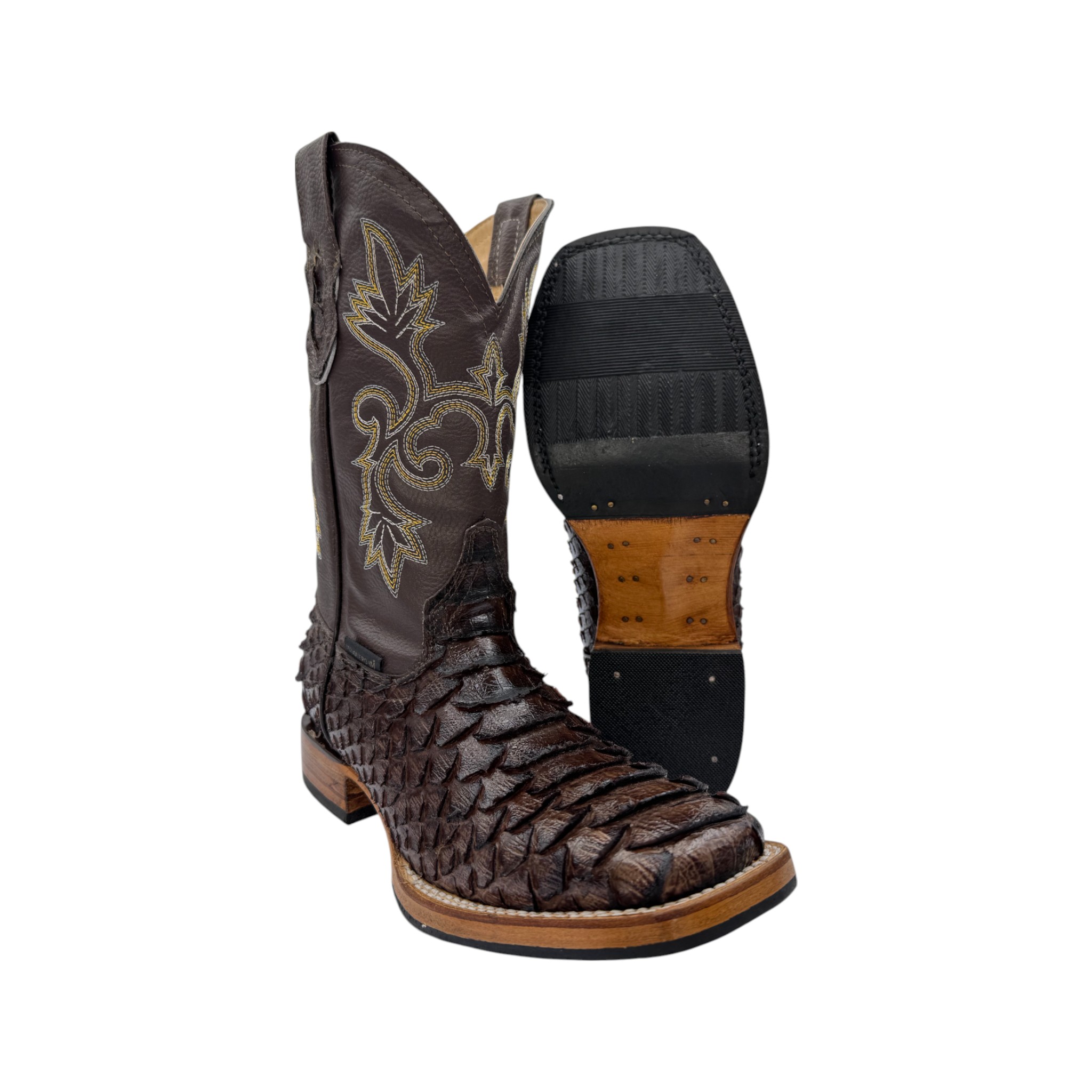 BOTA VAQUERO SM HORMA RODEO IMIT. PITON CAFÉ