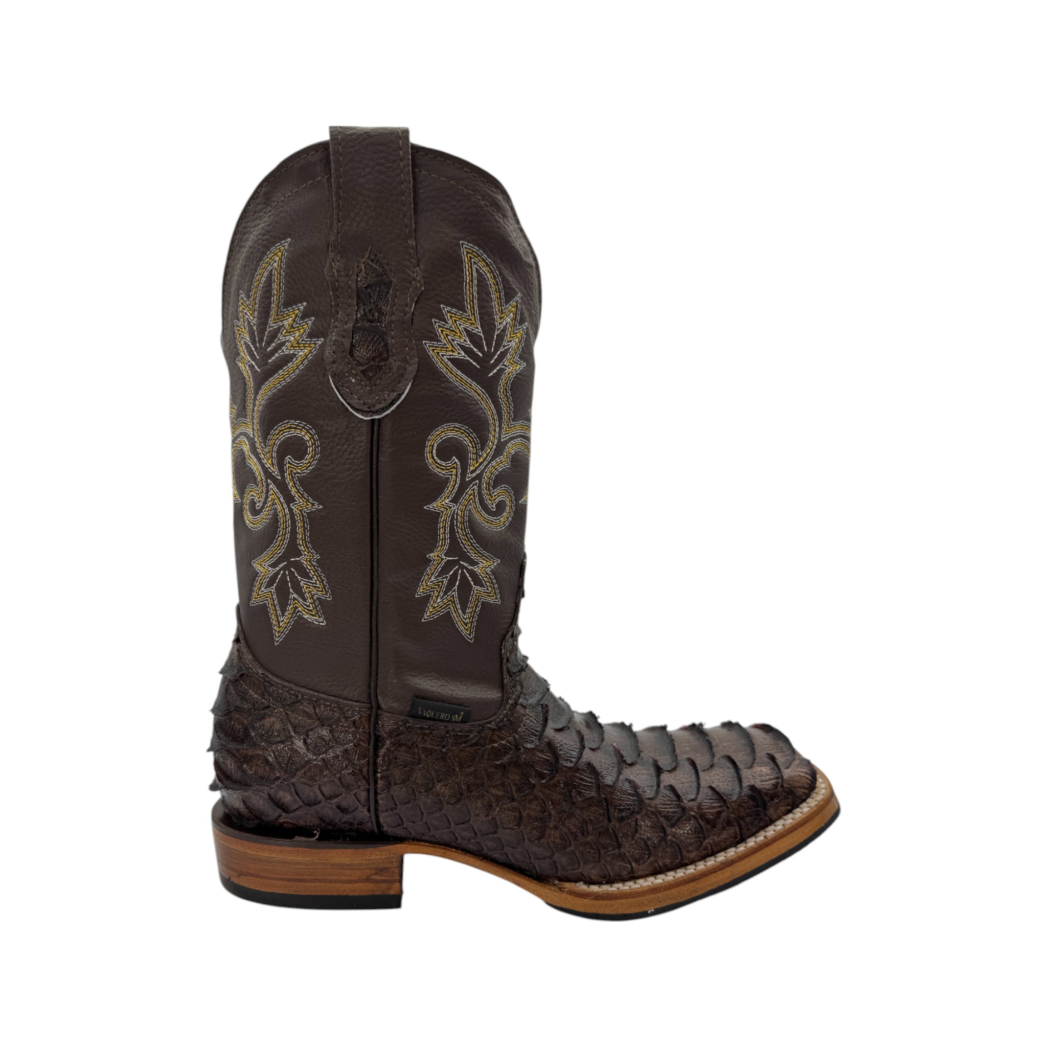 BOTA VAQUERO SM HORMA RODEO IMIT. PITON CAFÉ