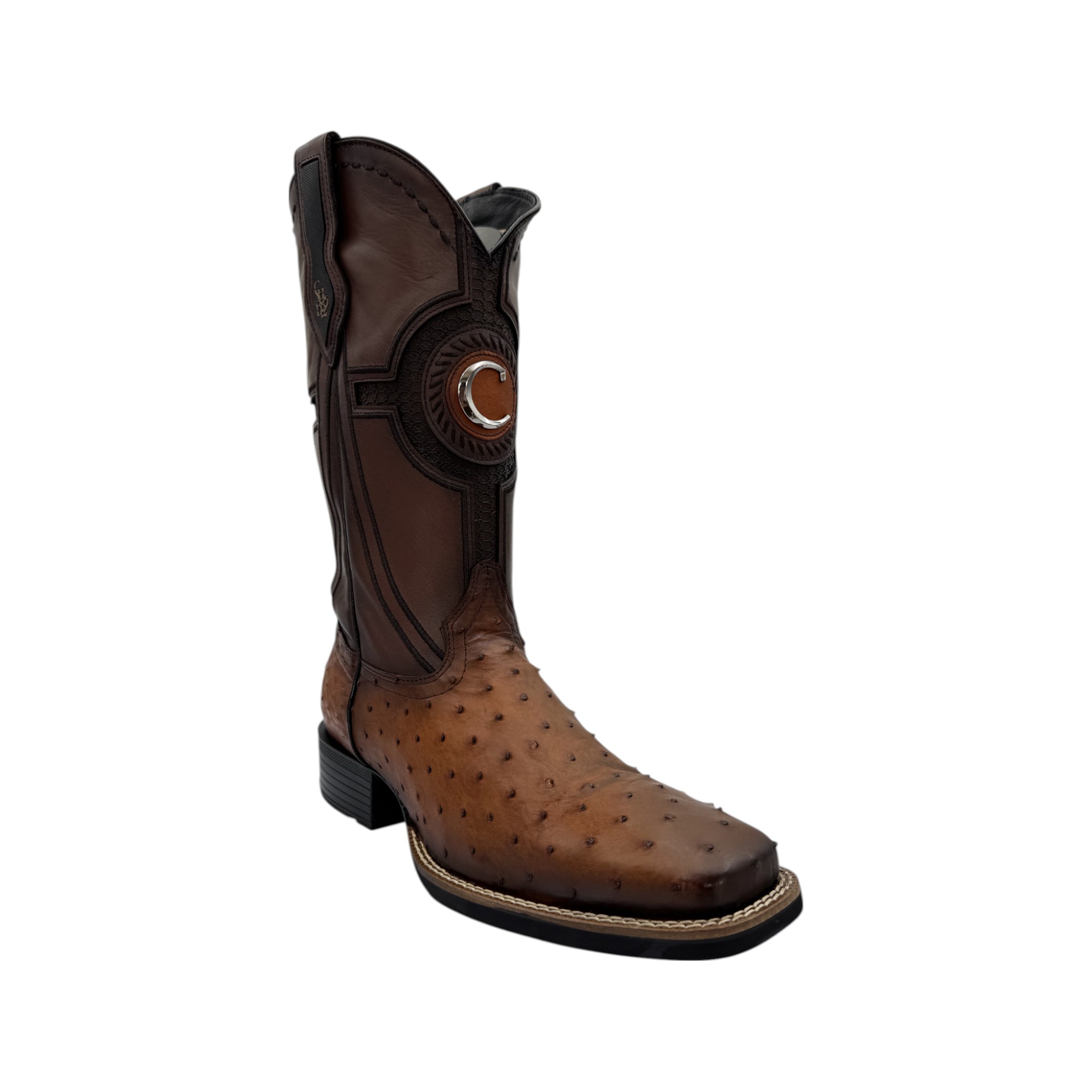 BOTA RODEO EN PIEL GENUINA DE AVESTRUZ PARA CABALLERO